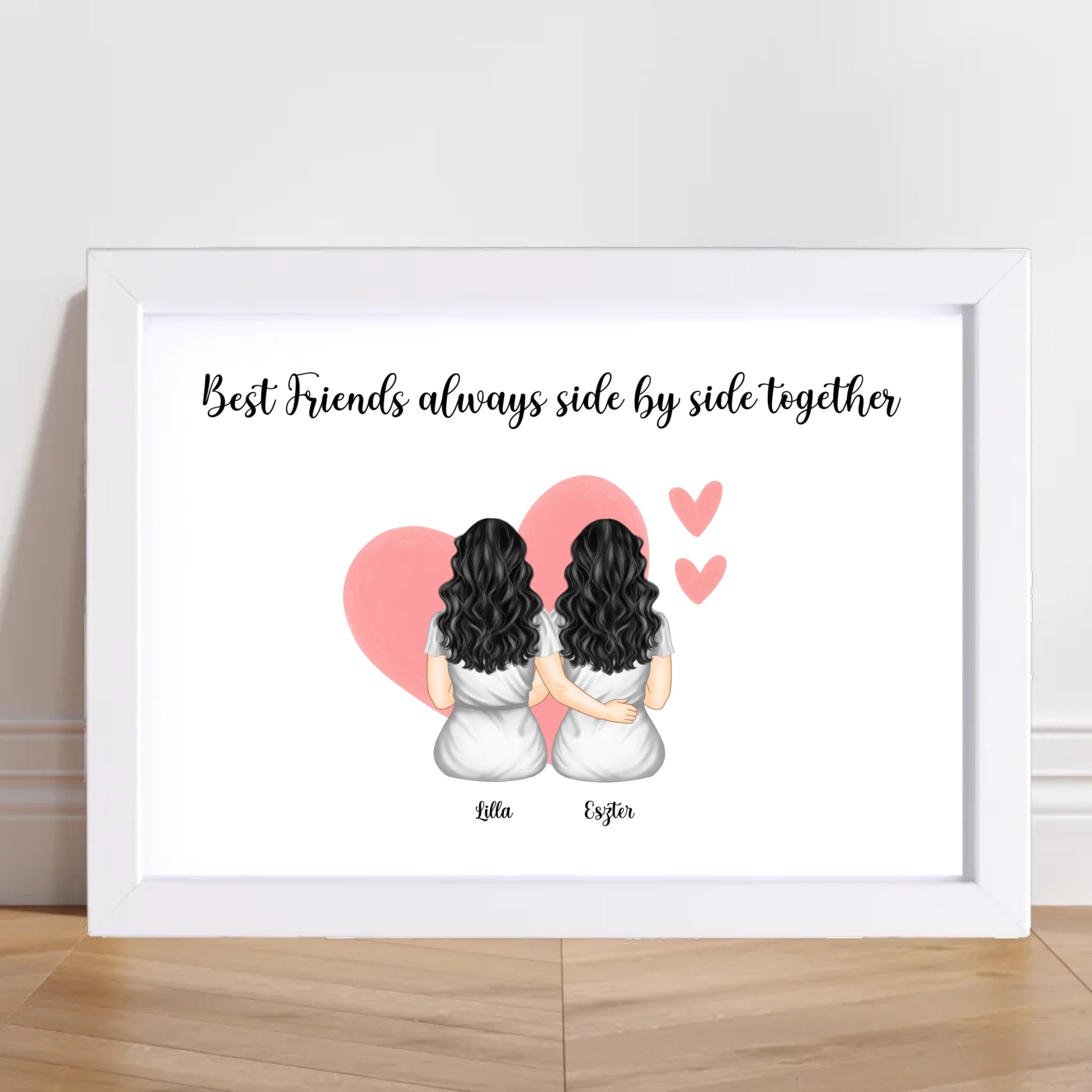 Beste Freunde Geschenk Freundschaftsbild Poster personalisiert - Cantty