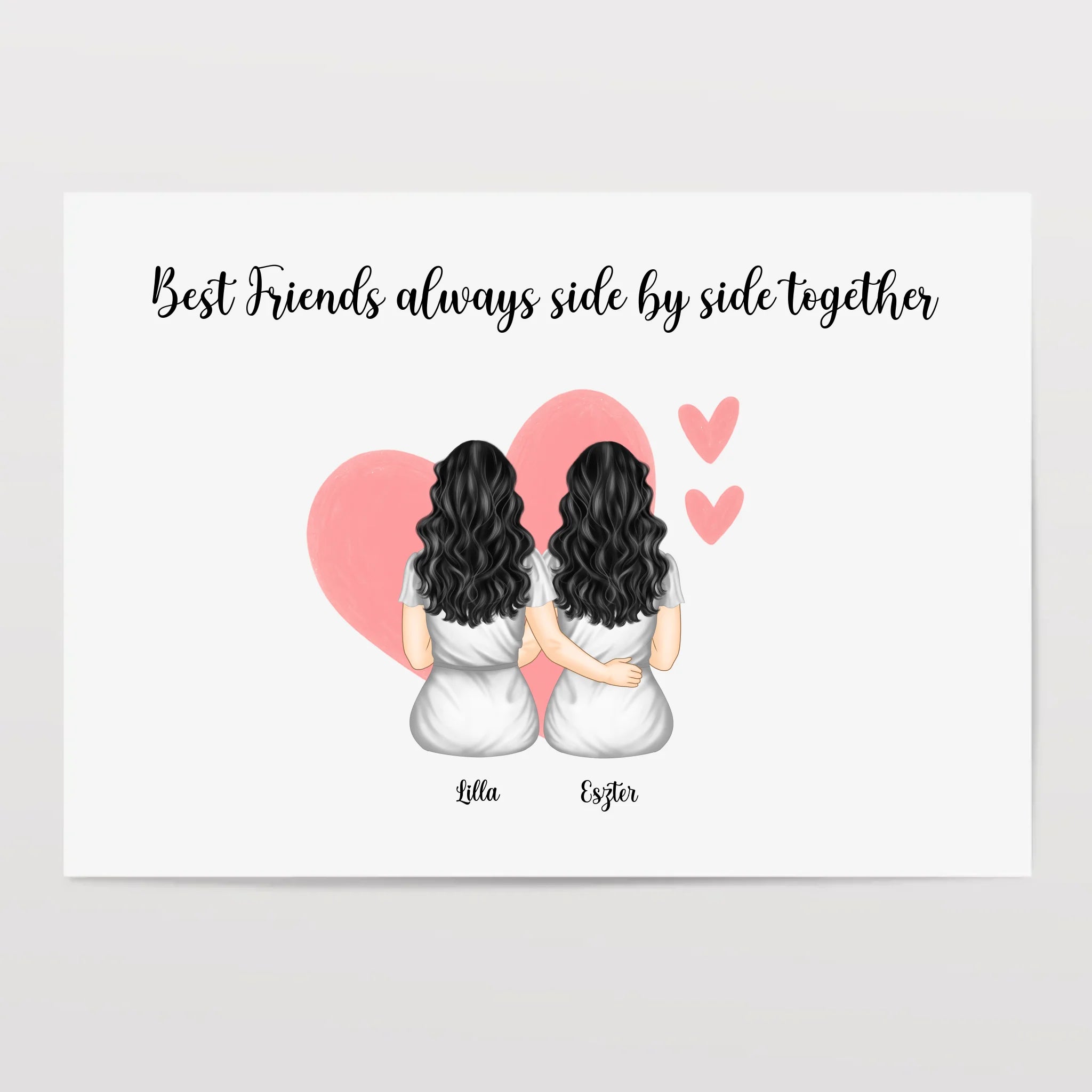 Beste Freunde Geschenk Freundschaftsbild Poster personalisiert - Cantty