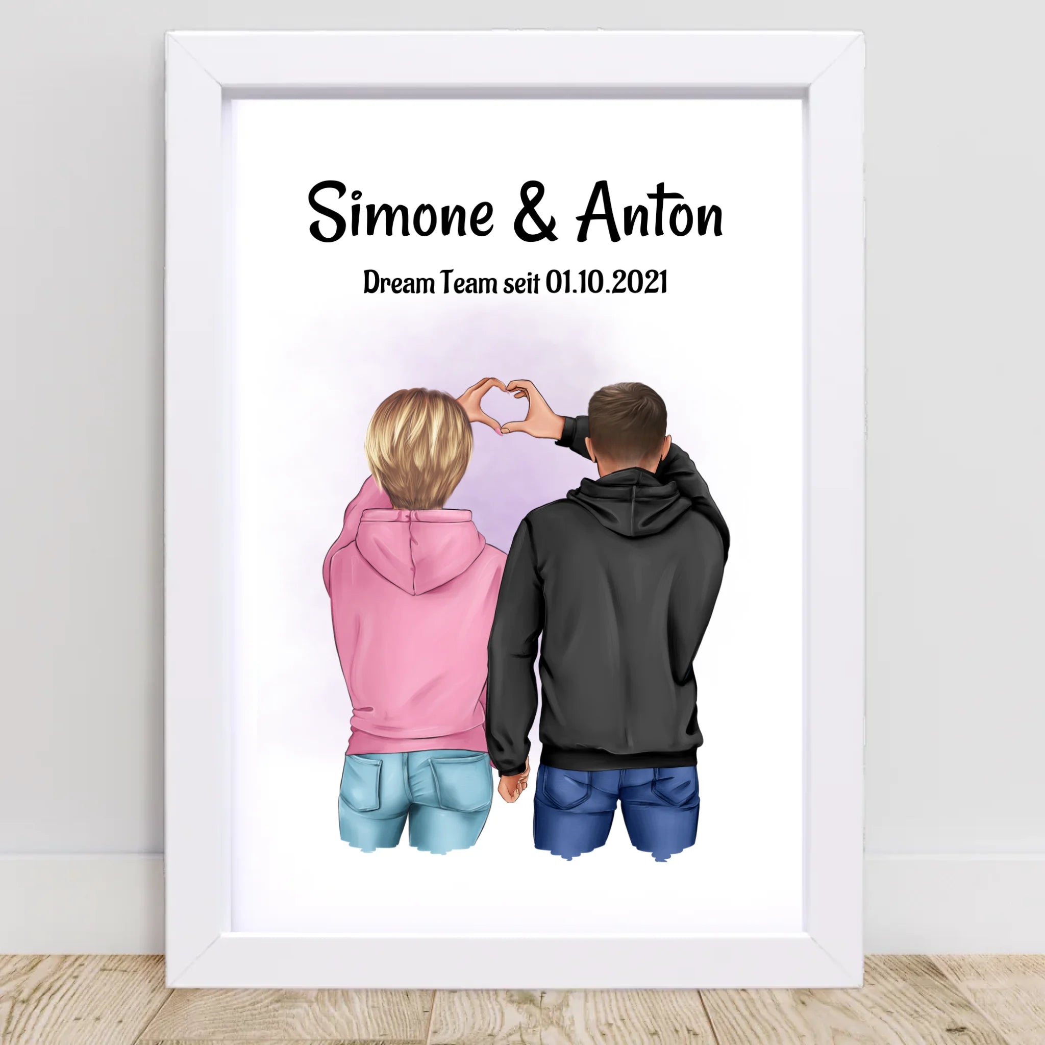 Jahrestag Geschenk Bild für Paar Freund & Freundin personalsiiert - Cantty