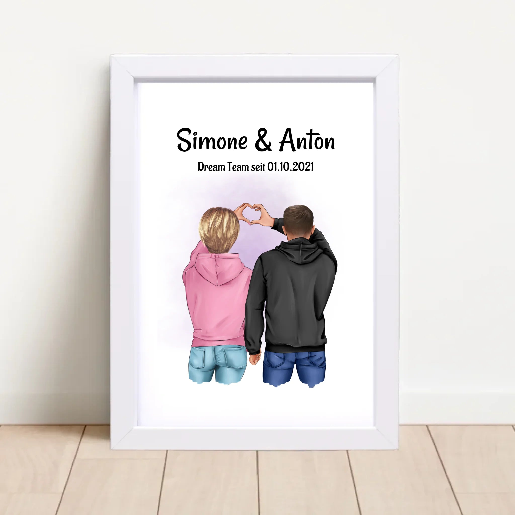 Jahrestag Geschenk Bild für Paar Freund & Freundin personalsiiert - Cantty