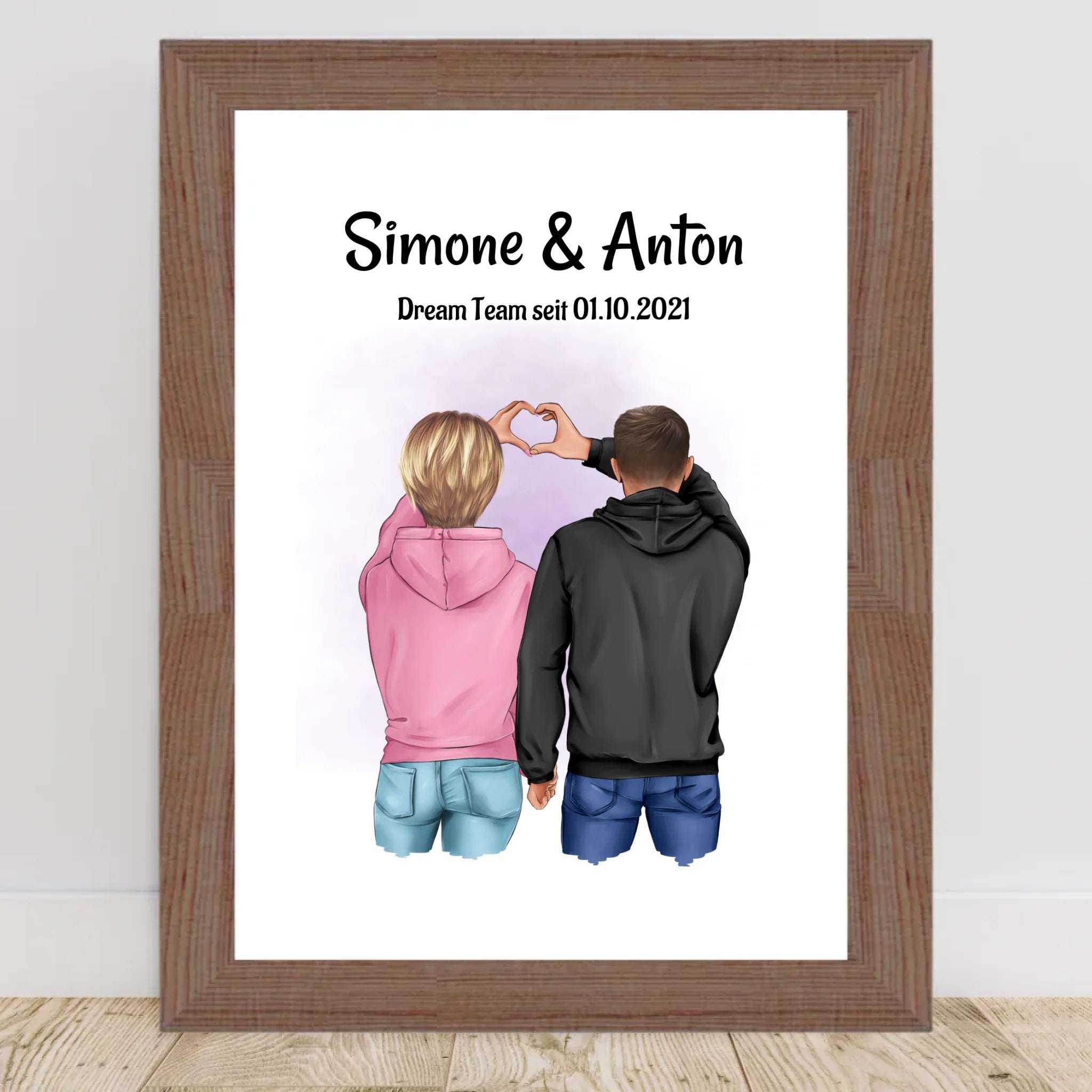 Jahrestag Geschenk Bild für Paar Freund & Freundin personalsiiert - Cantty