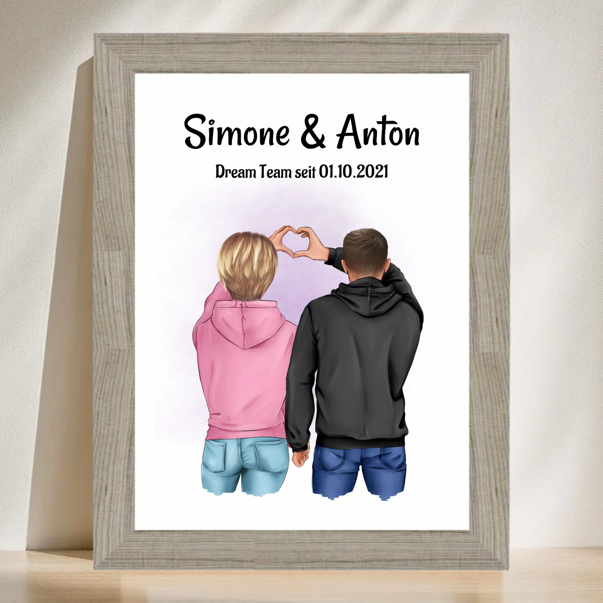 Jahrestag Geschenk Bild für Paar Freund & Freundin personalsiiert - Cantty