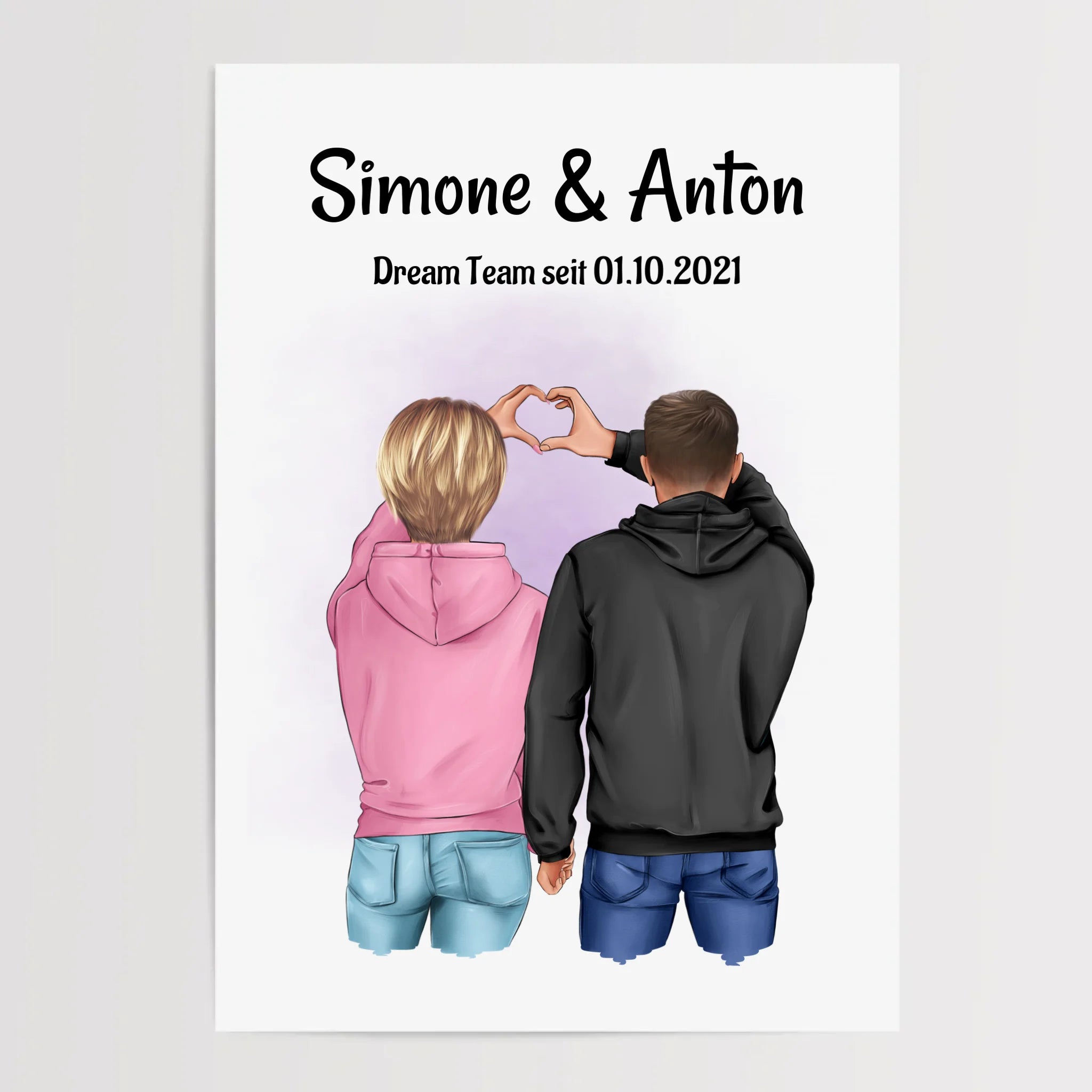 Jahrestag Geschenk Bild für Paar Freund & Freundin personalsiiert - Cantty