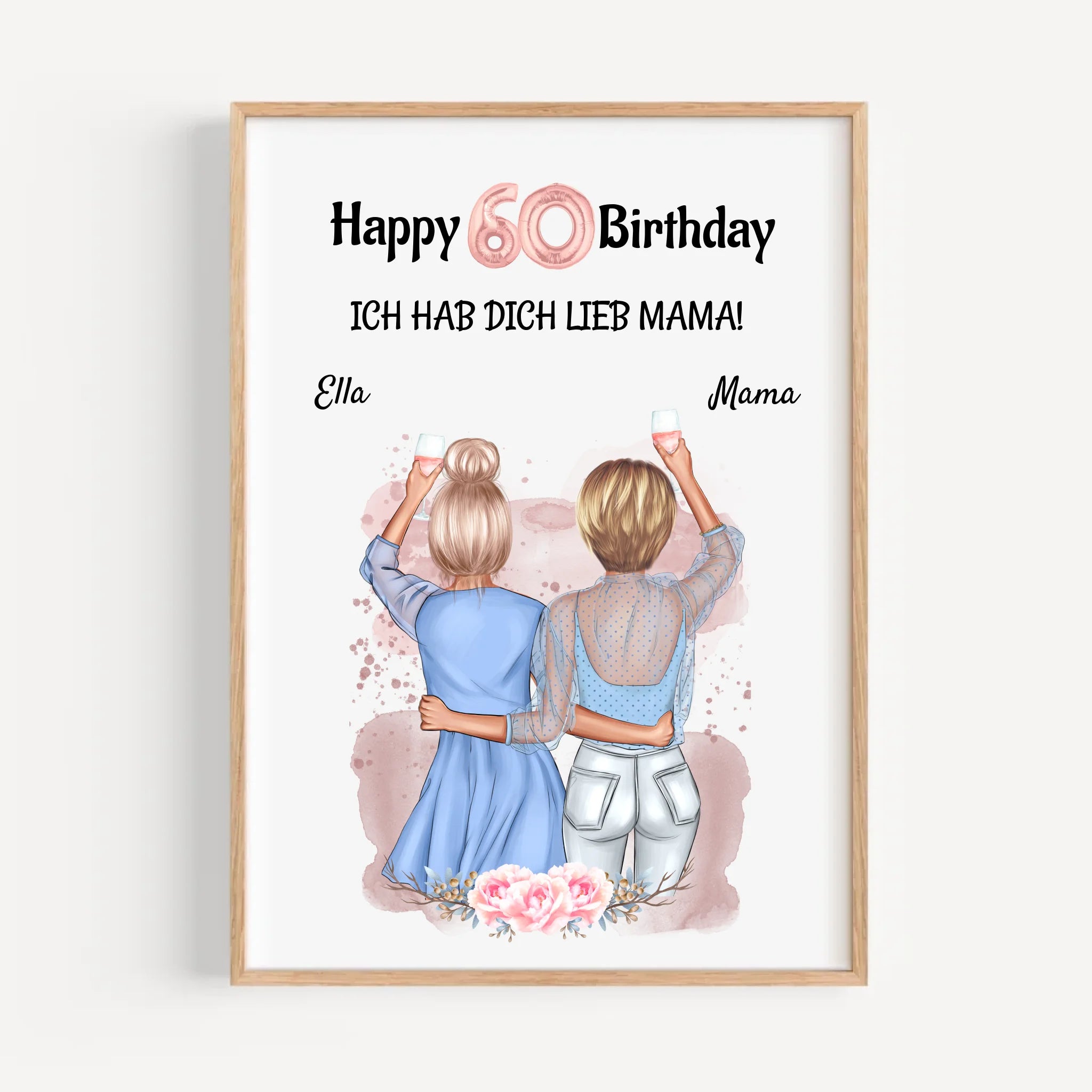 Mutter 60 Geburtstag Geschenk Poster personalisiert - Cantty