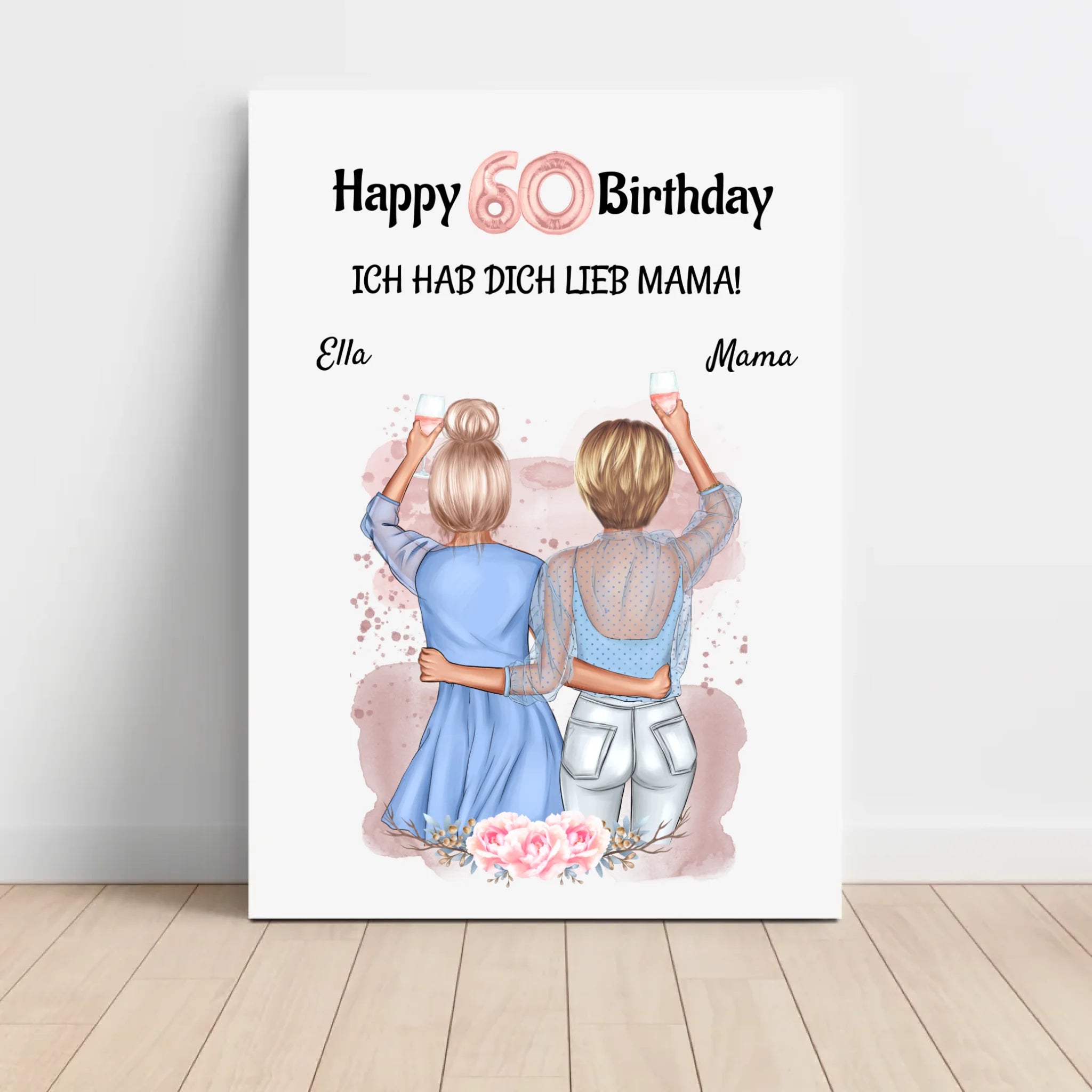 Mutter 60 Geburtstag Geschenk Poster personalisiert - Cantty