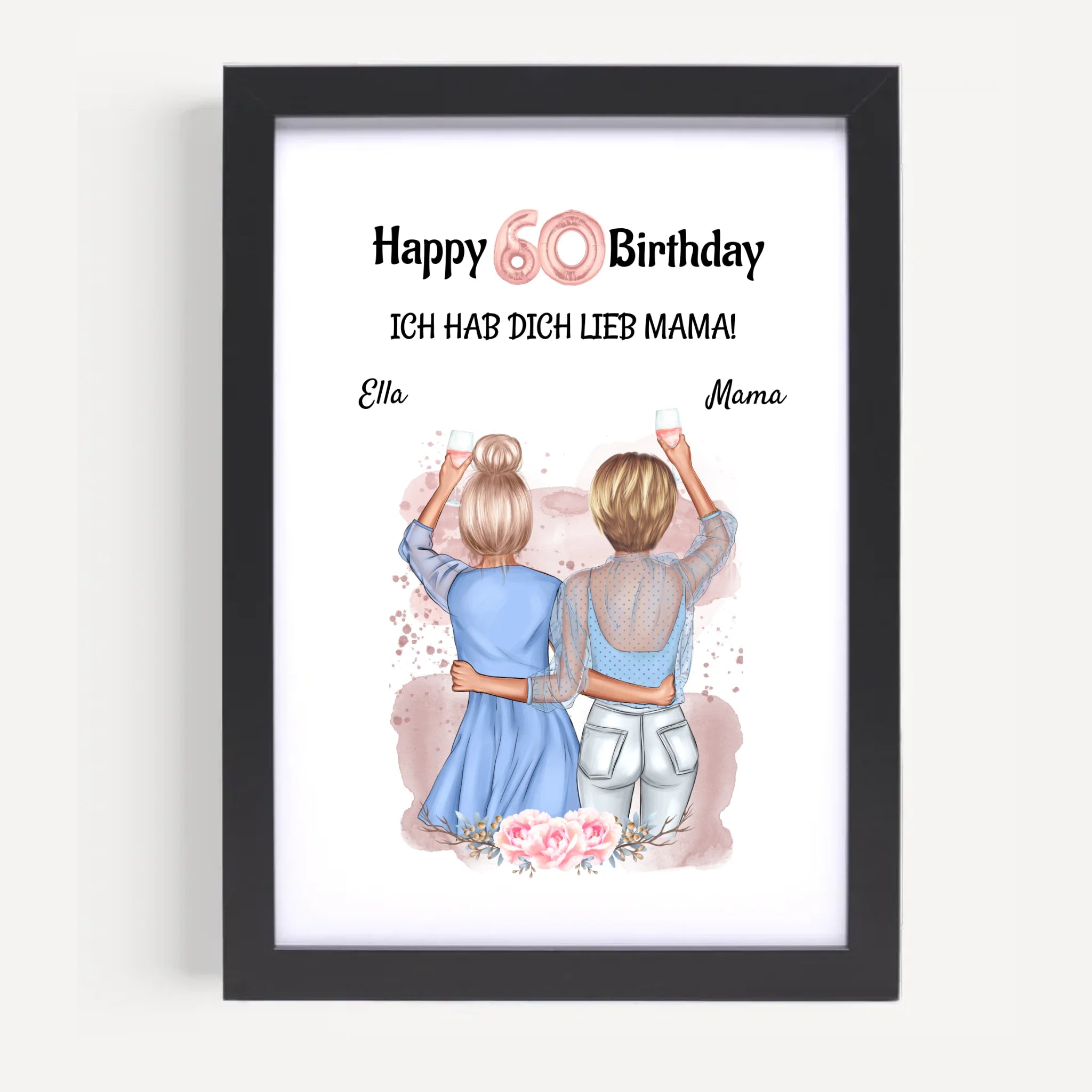 Mutter 60 Geburtstag Geschenk Poster personalisiert - Cantty