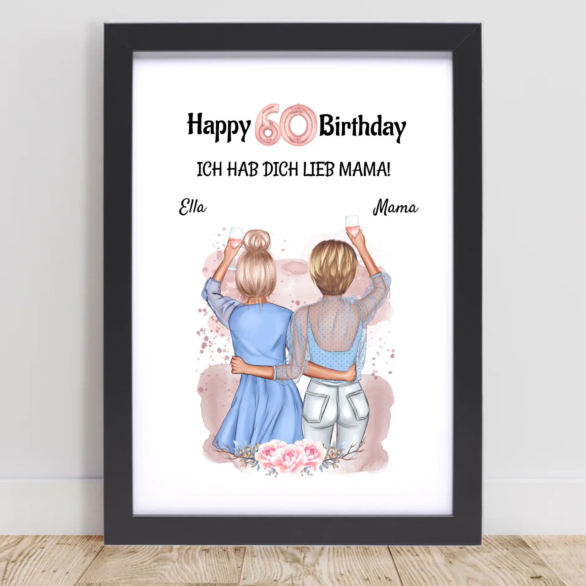 Mutter 60 Geburtstag Geschenk Poster personalisiert - Cantty
