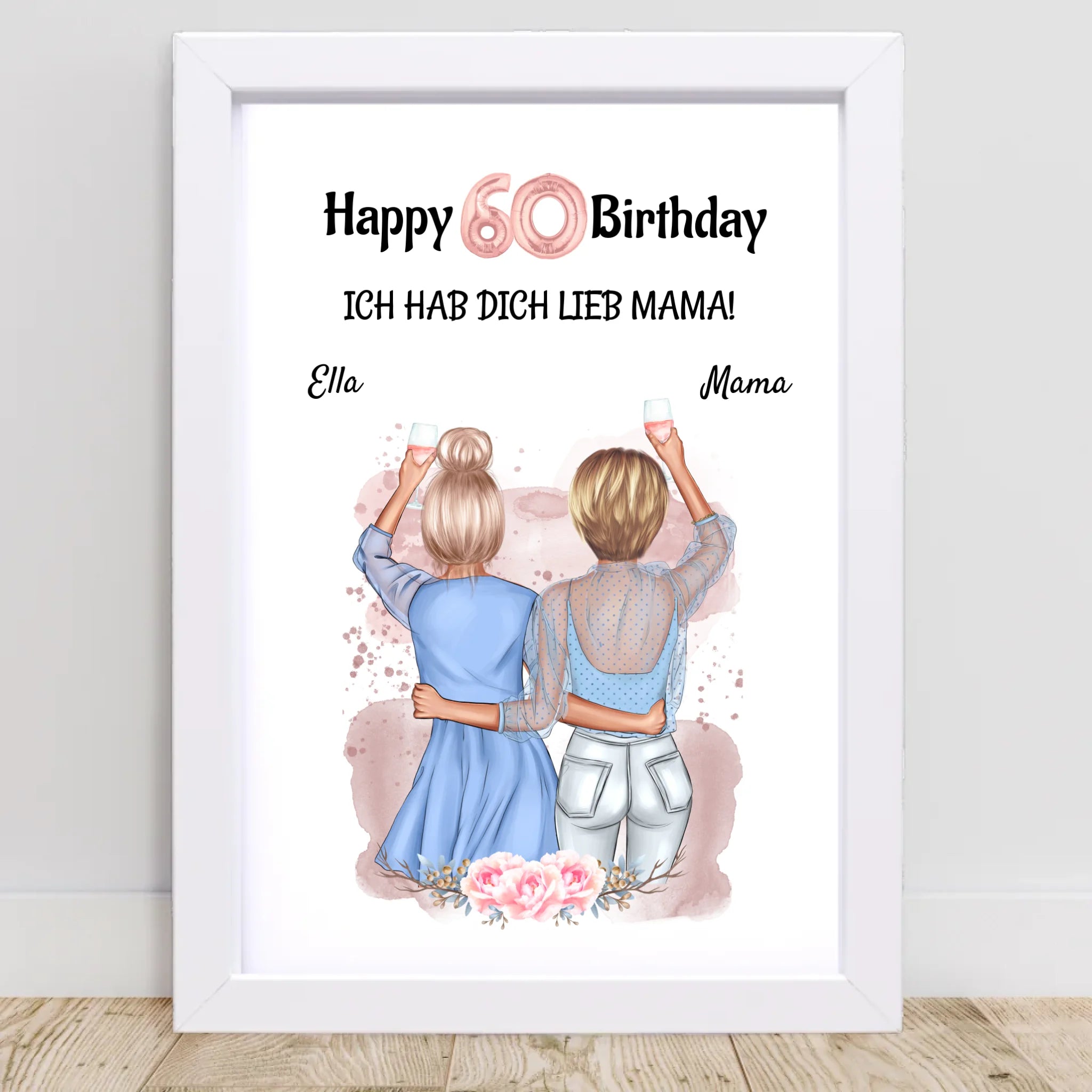 Mutter 60 Geburtstag Geschenk Poster personalisiert - Cantty