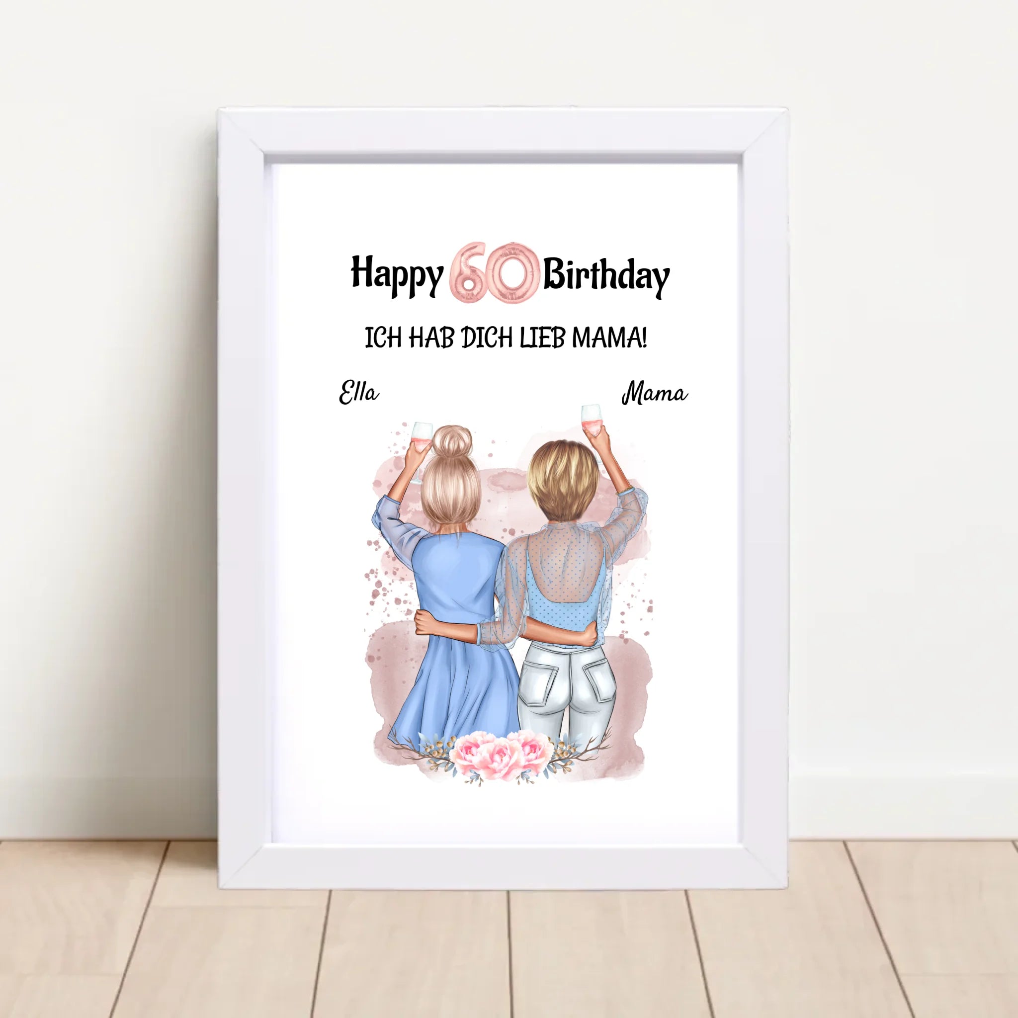 Mutter 60 Geburtstag Geschenk Poster personalisiert - Cantty