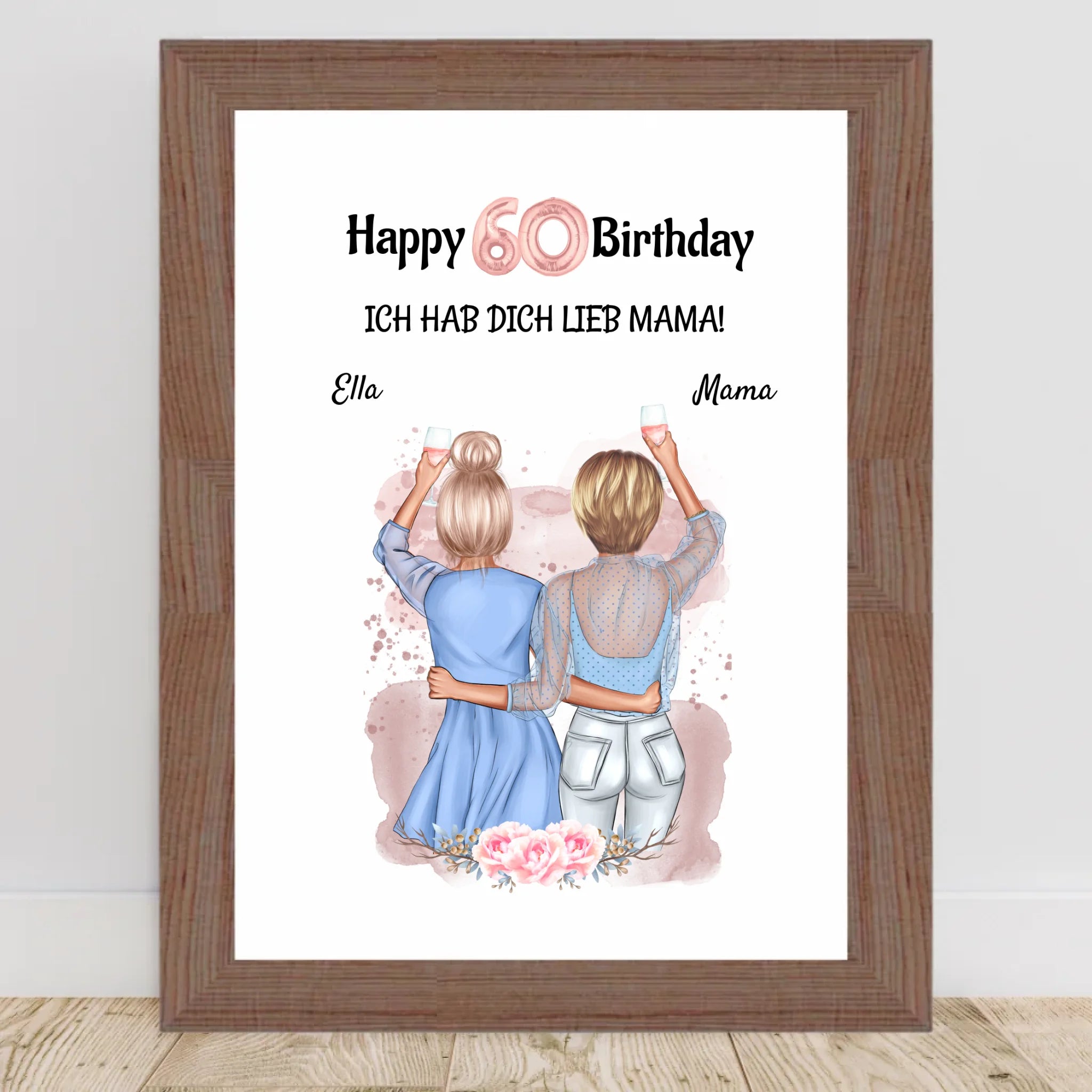 Mutter 60 Geburtstag Geschenk Poster personalisiert - Cantty