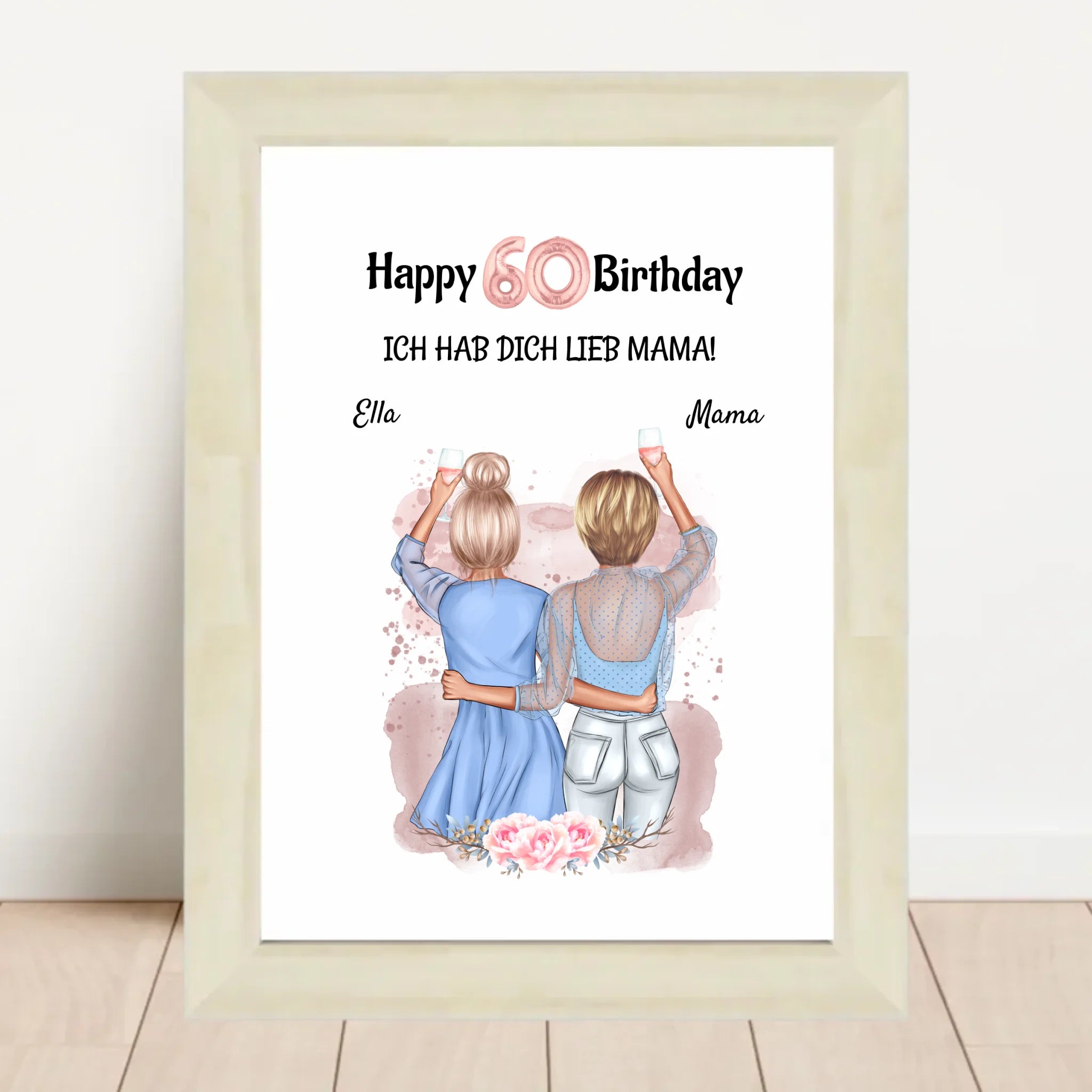Mutter 60 Geburtstag Geschenk Poster personalisiert - Cantty