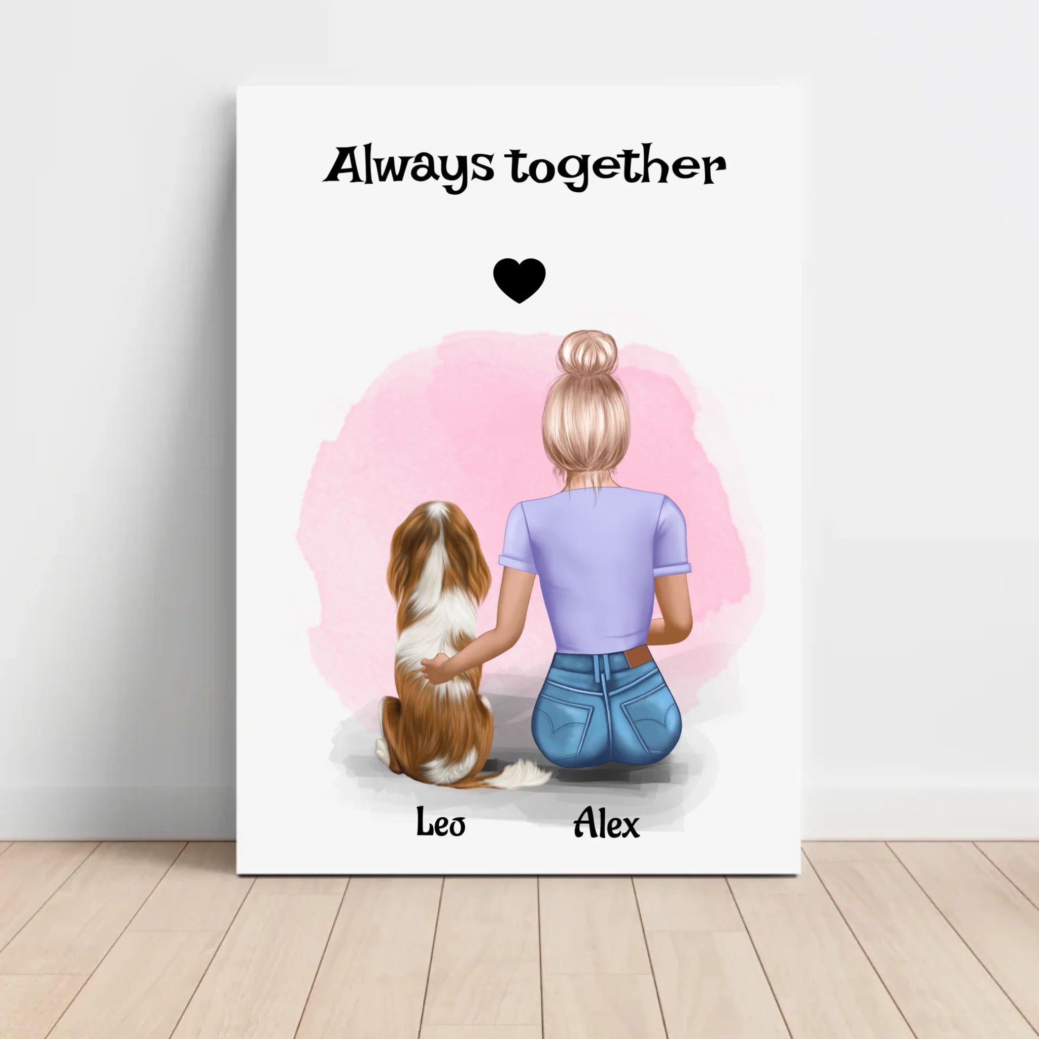 Beste Freundin Geschenk Bild mit Hund - Cantty