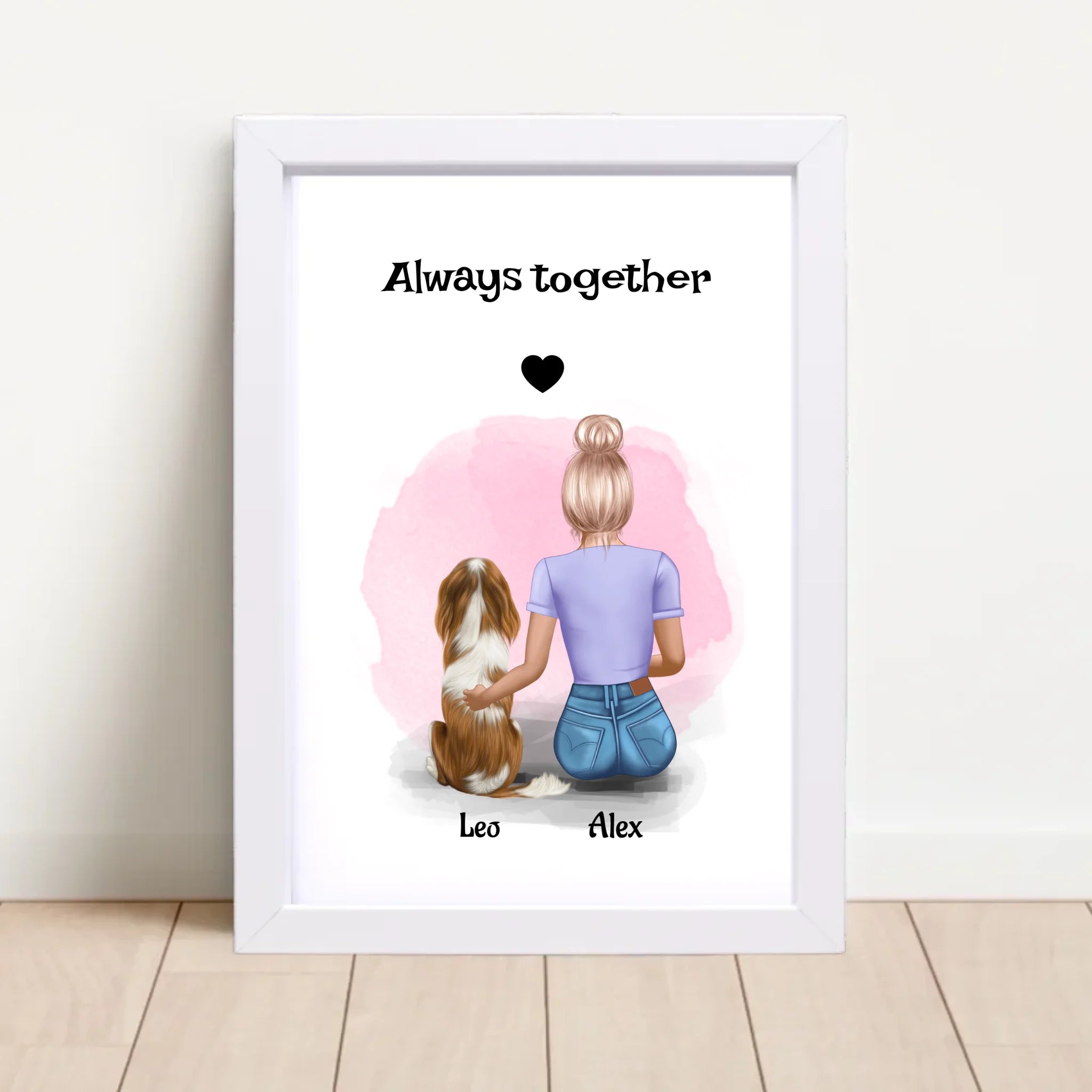 Beste Freundin Geschenk Bild mit Hund - Cantty