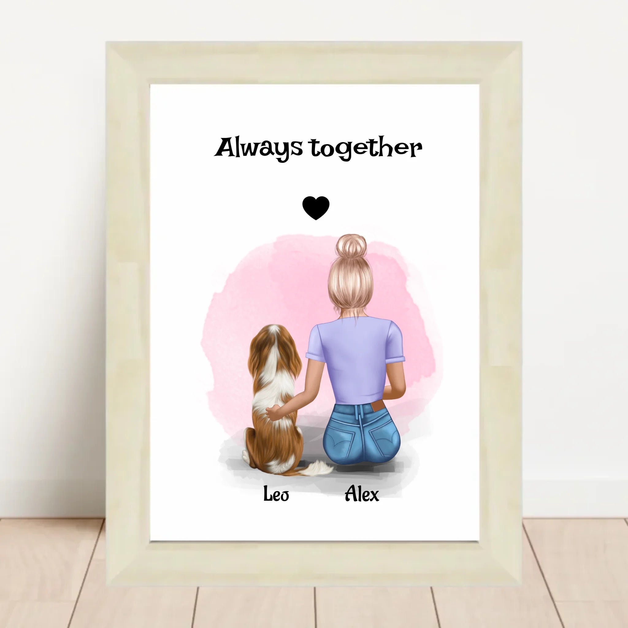 Beste Freundin Geschenk Bild mit Hund - Cantty