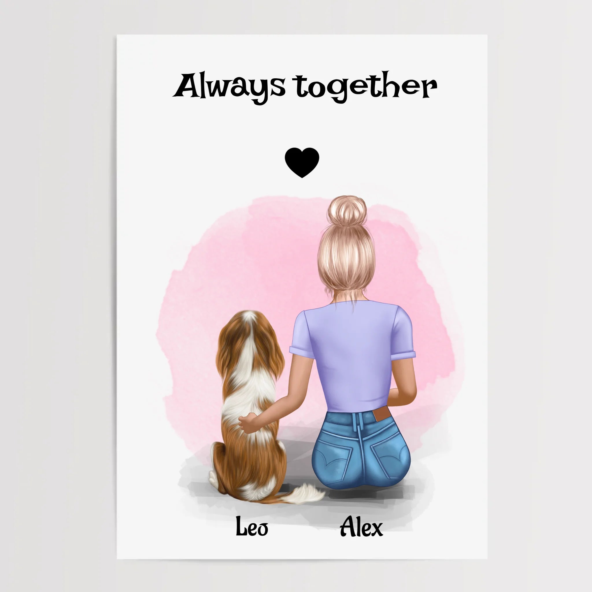 Beste Freundin Geschenk Bild mit Hund - Cantty