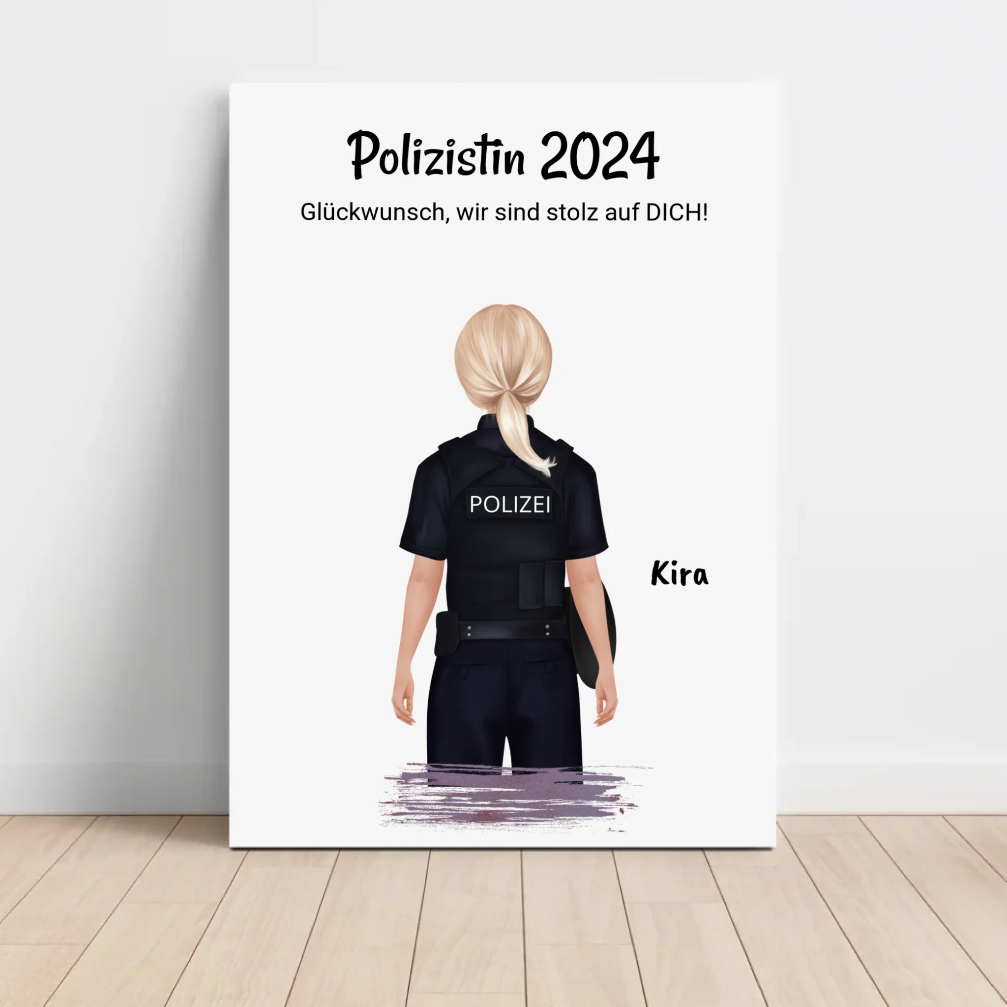 Polizistin bestandene Ausbildung Prüfung Bild Geschenk - Cantty