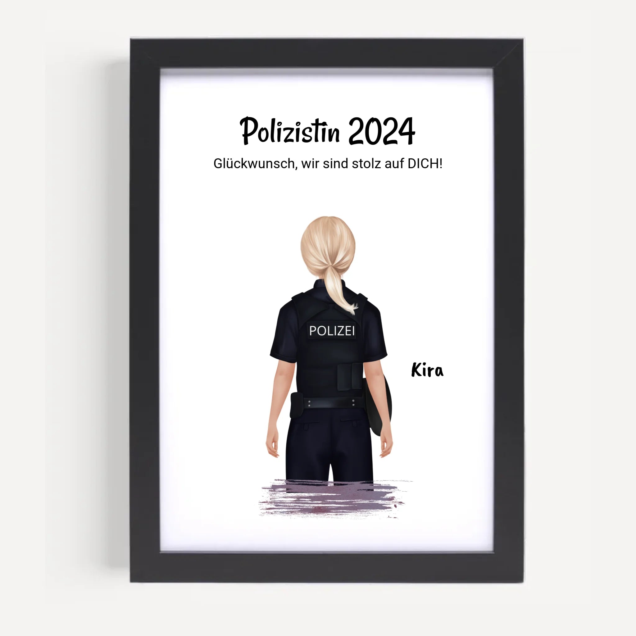 Polizistin bestandene Ausbildung Prüfung Bild Geschenk - Cantty