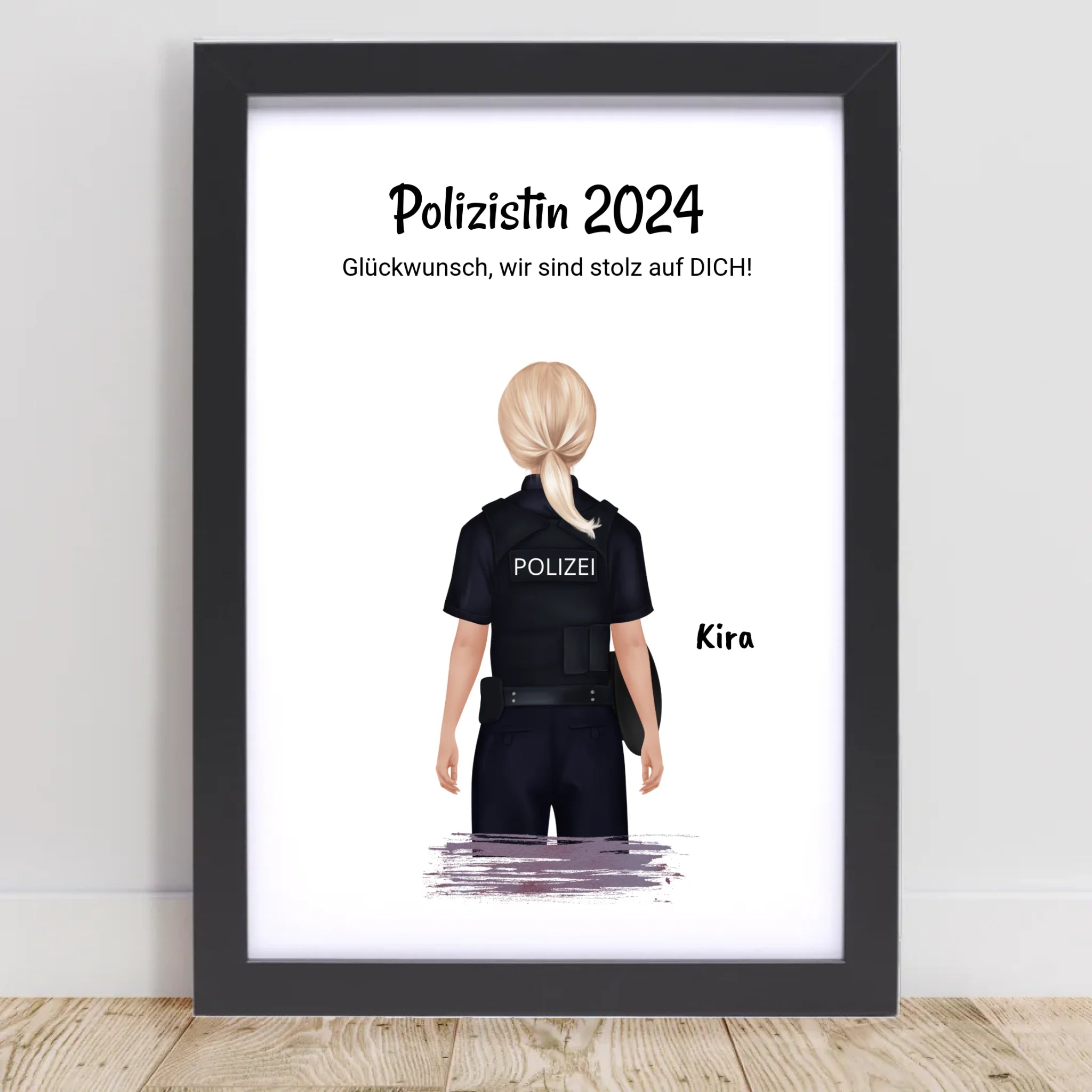 Polizistin bestandene Ausbildung Prüfung Bild Geschenk - Cantty