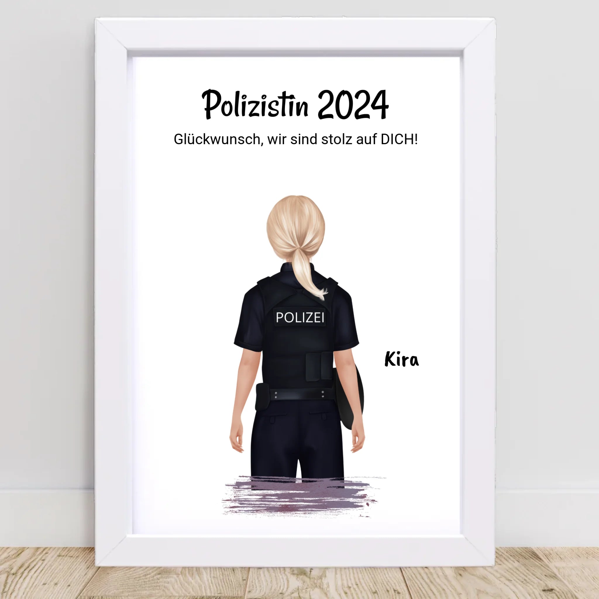 Polizistin bestandene Ausbildung Prüfung Bild Geschenk - Cantty