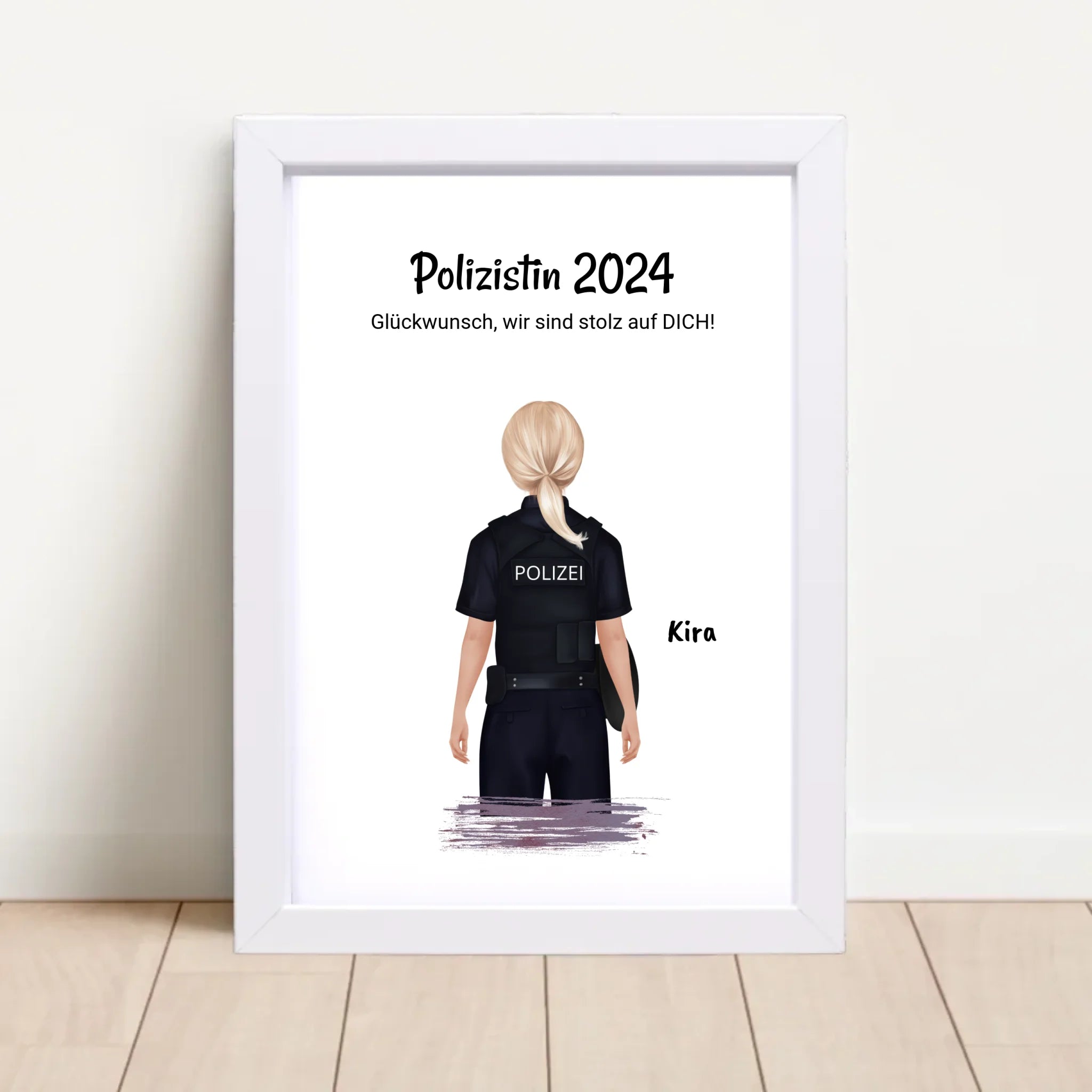 Polizistin bestandene Ausbildung Prüfung Bild Geschenk - Cantty