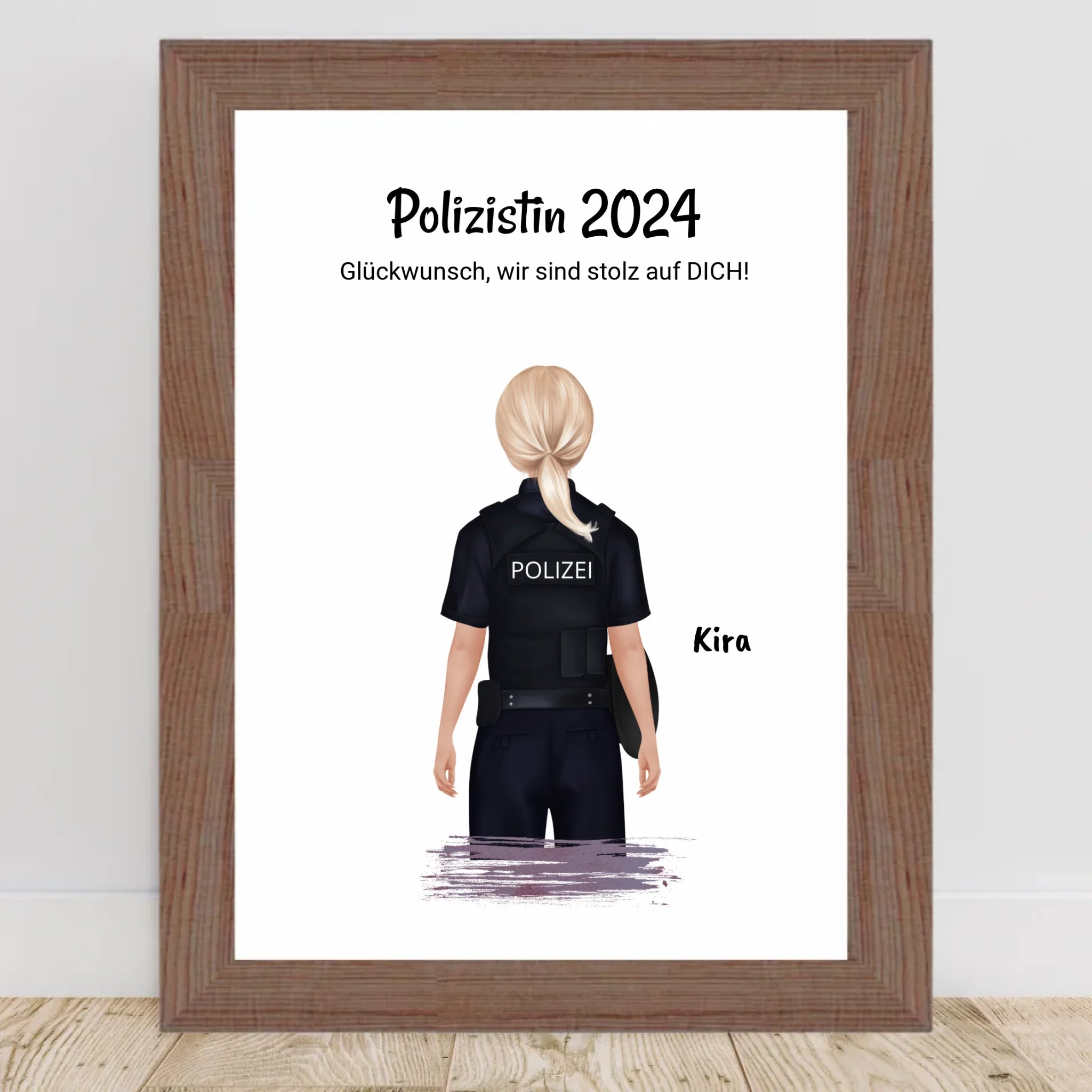 Polizistin bestandene Ausbildung Prüfung Bild Geschenk - Cantty