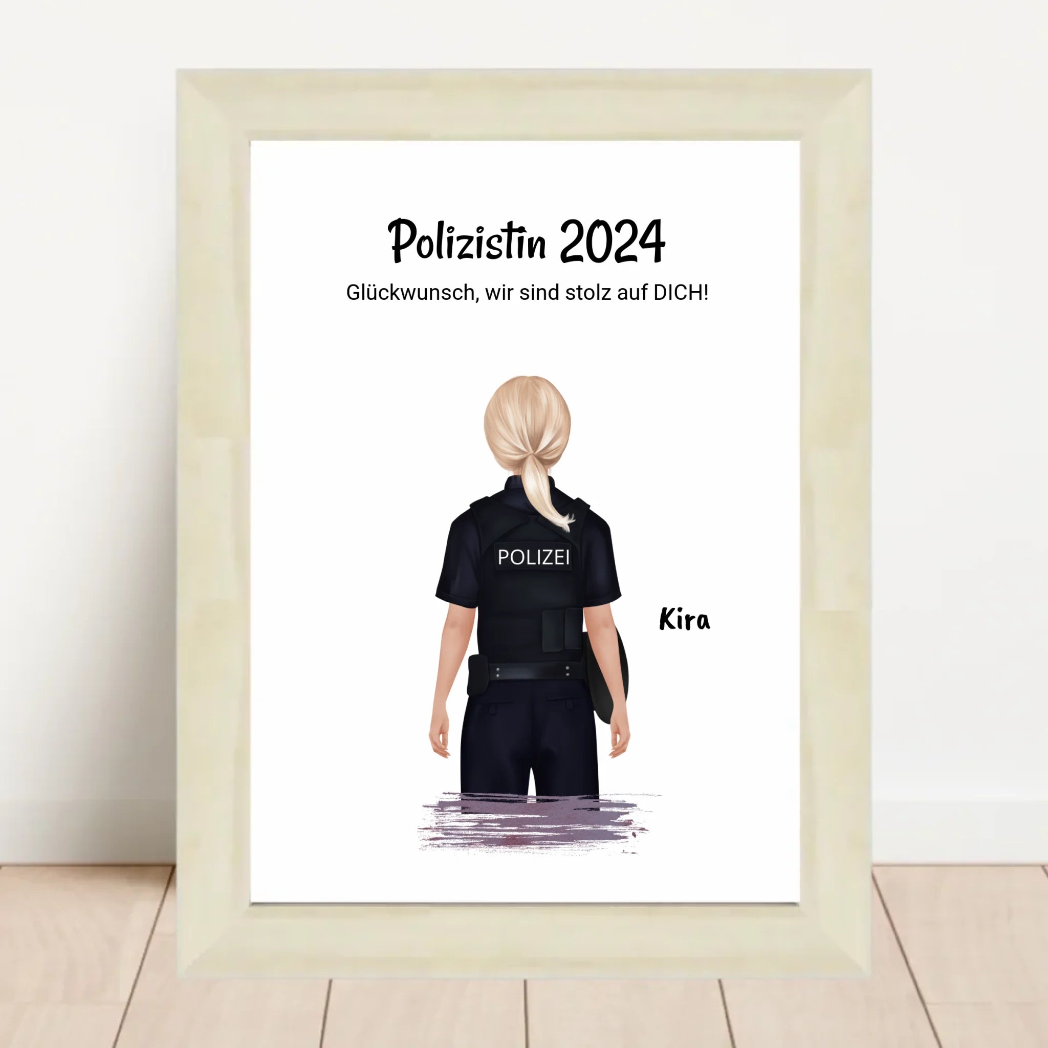 Polizistin bestandene Ausbildung Prüfung Bild Geschenk - Cantty