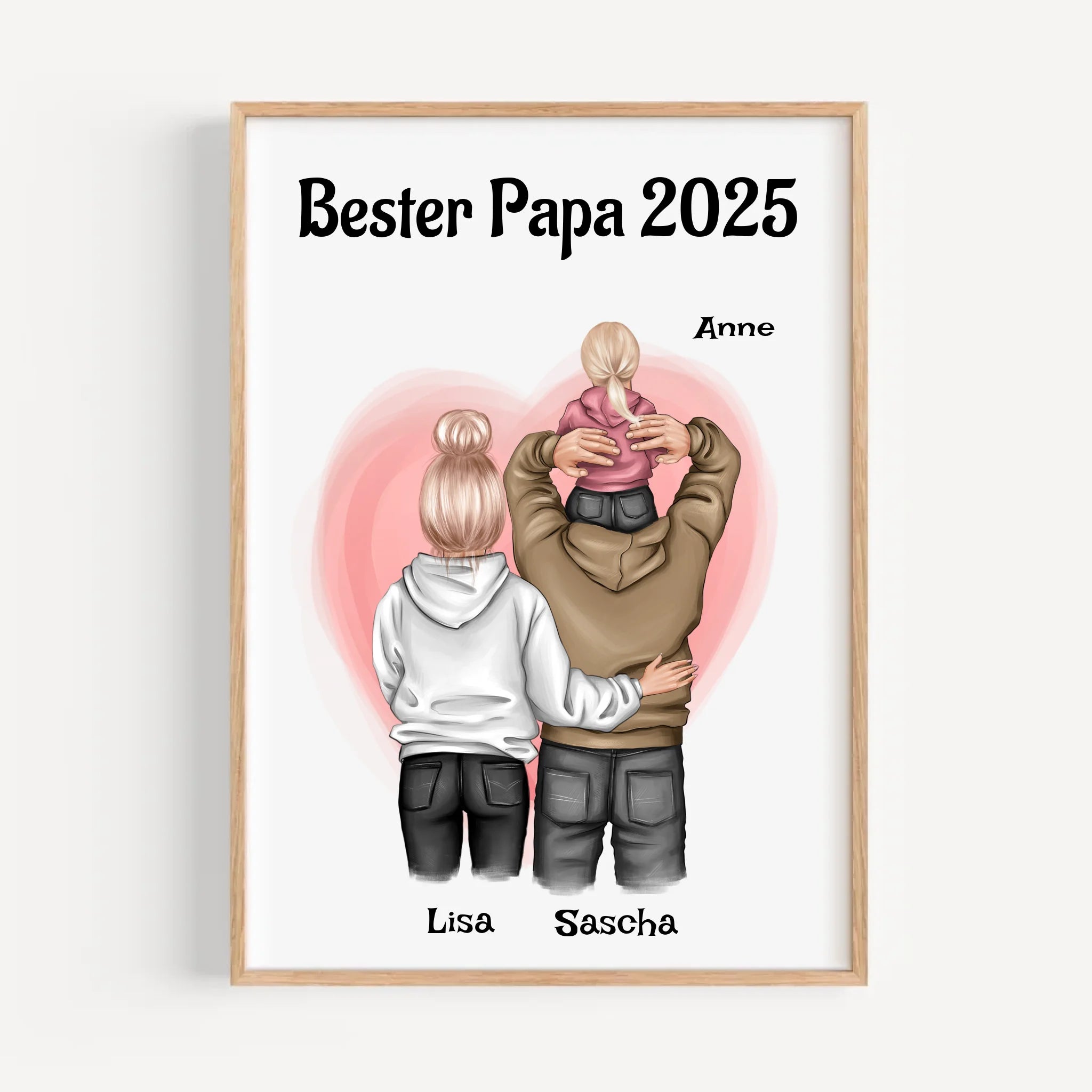 Erster Vatertagsgeschenk Familie Poster personalisiert - Cantty