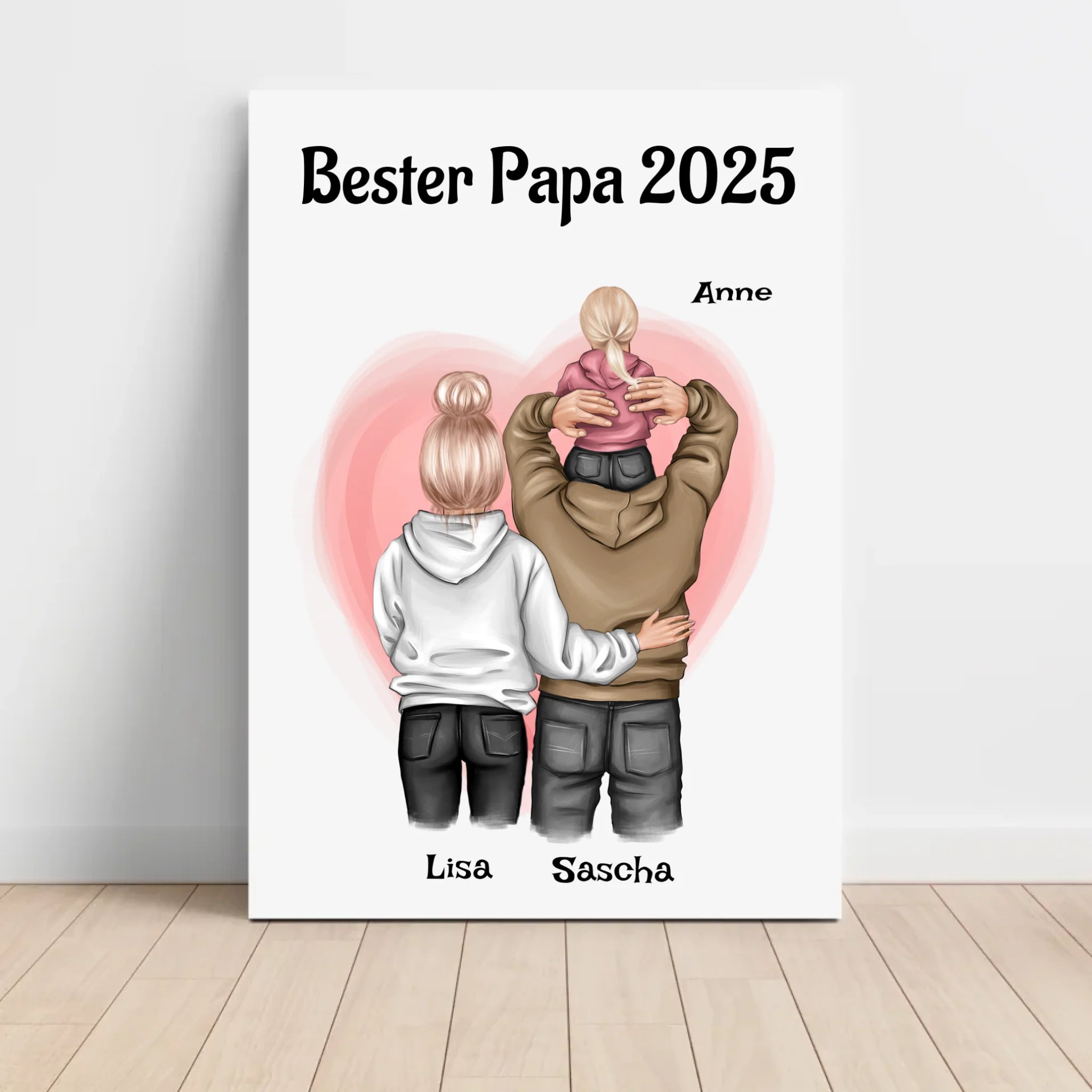 Erster Vatertagsgeschenk Familie Poster personalisiert - Cantty