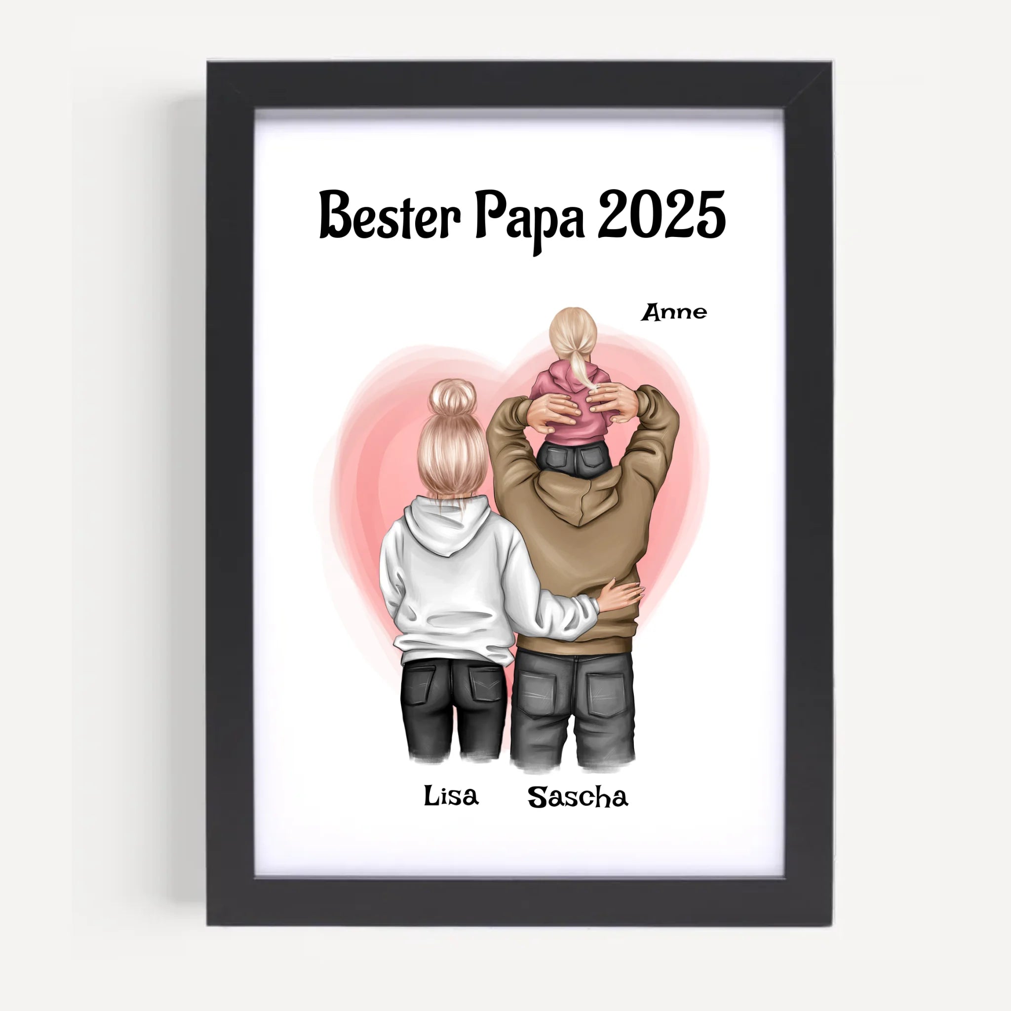 Erster Vatertagsgeschenk Familie Poster personalisiert - Cantty
