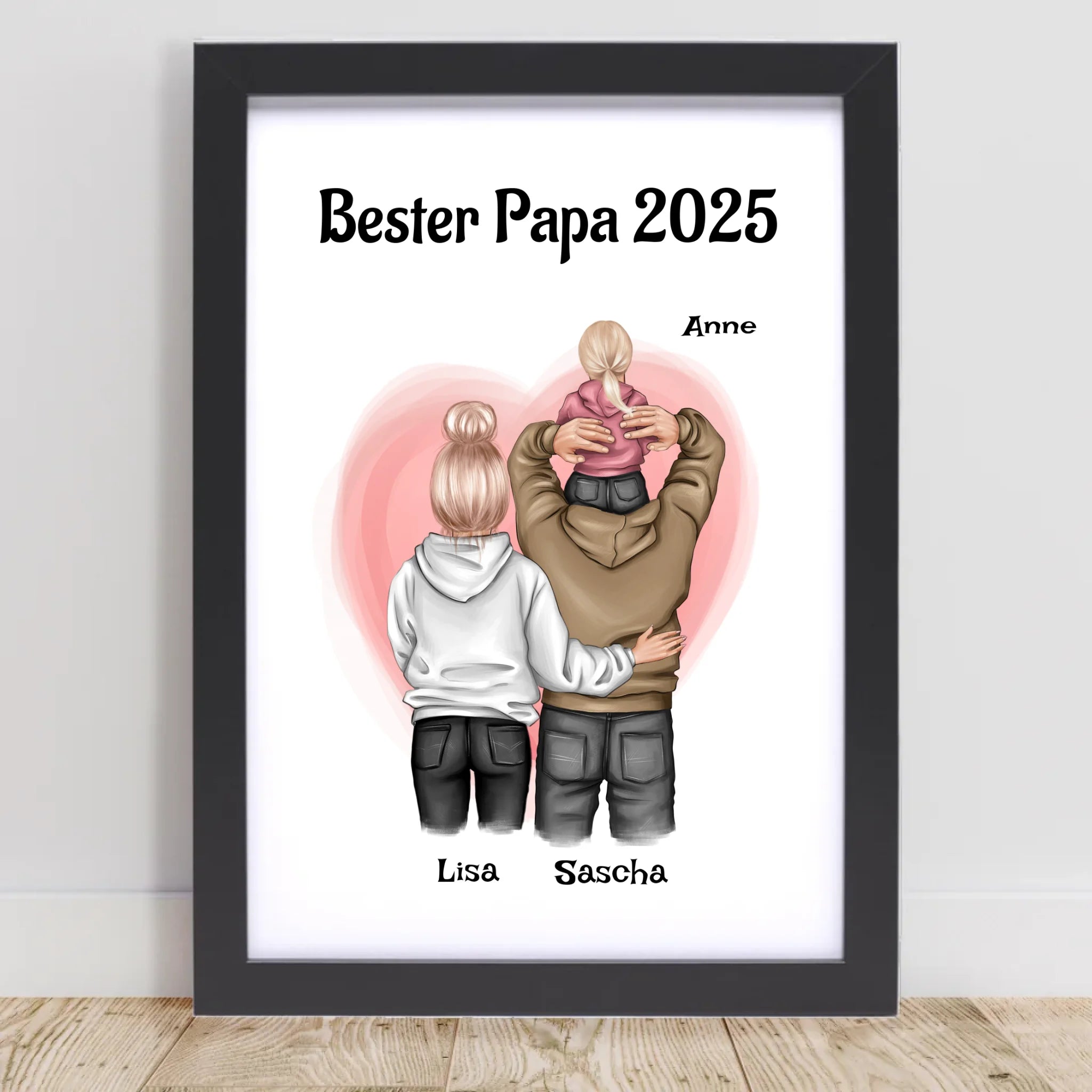 Erster Vatertagsgeschenk Familie Poster personalisiert - Cantty