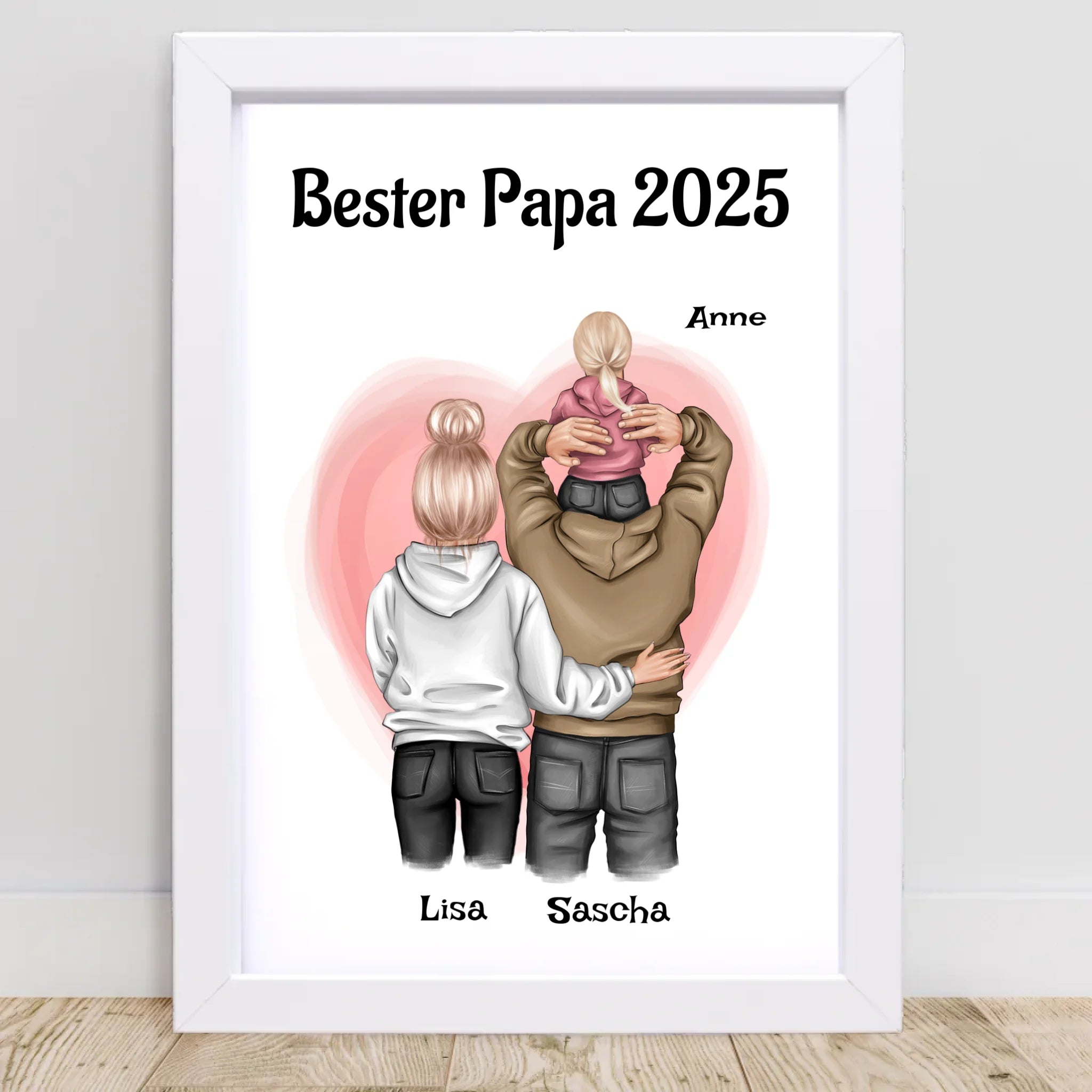 Erster Vatertagsgeschenk Familie Poster personalisiert - Cantty