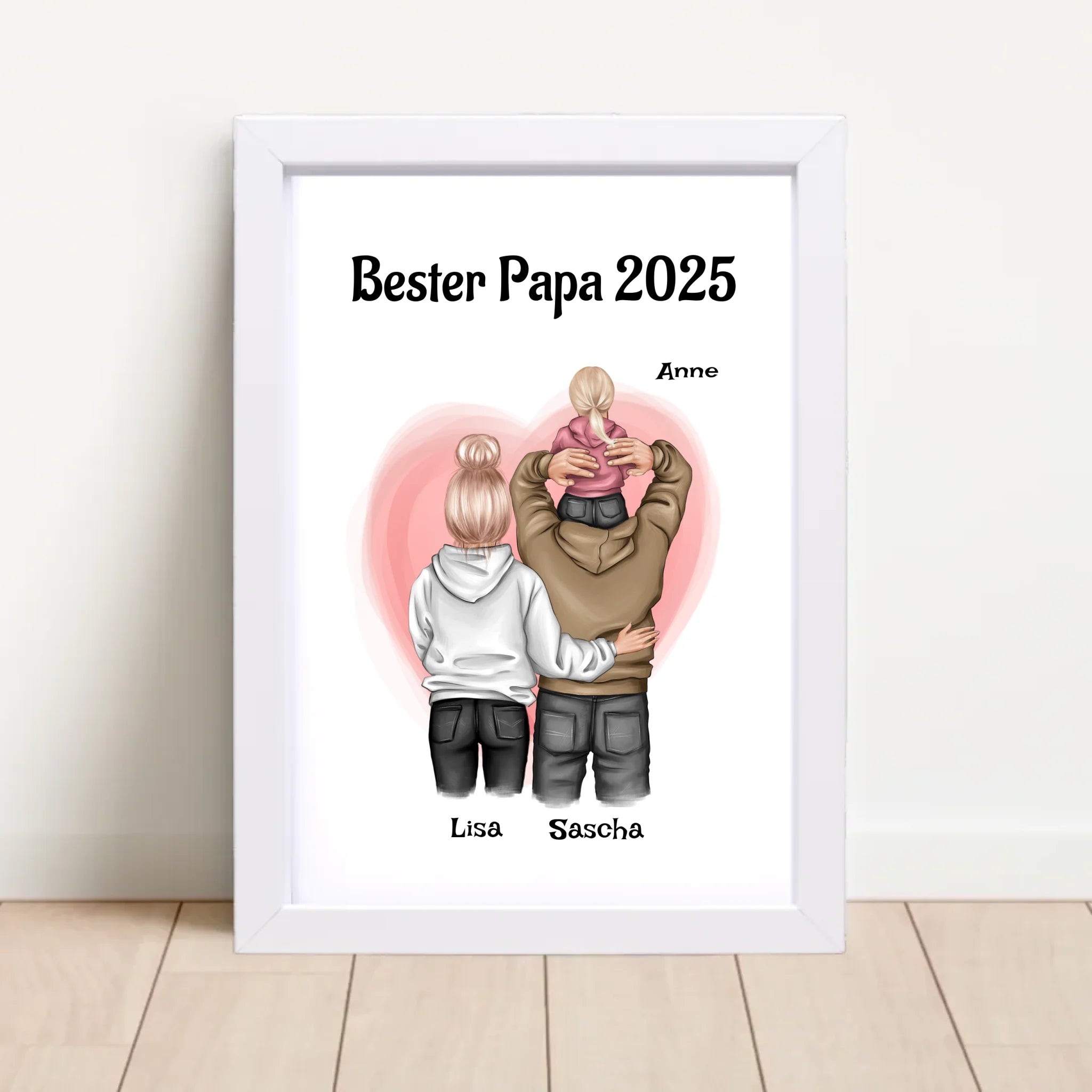 Erster Vatertagsgeschenk Familie Poster personalisiert - Cantty