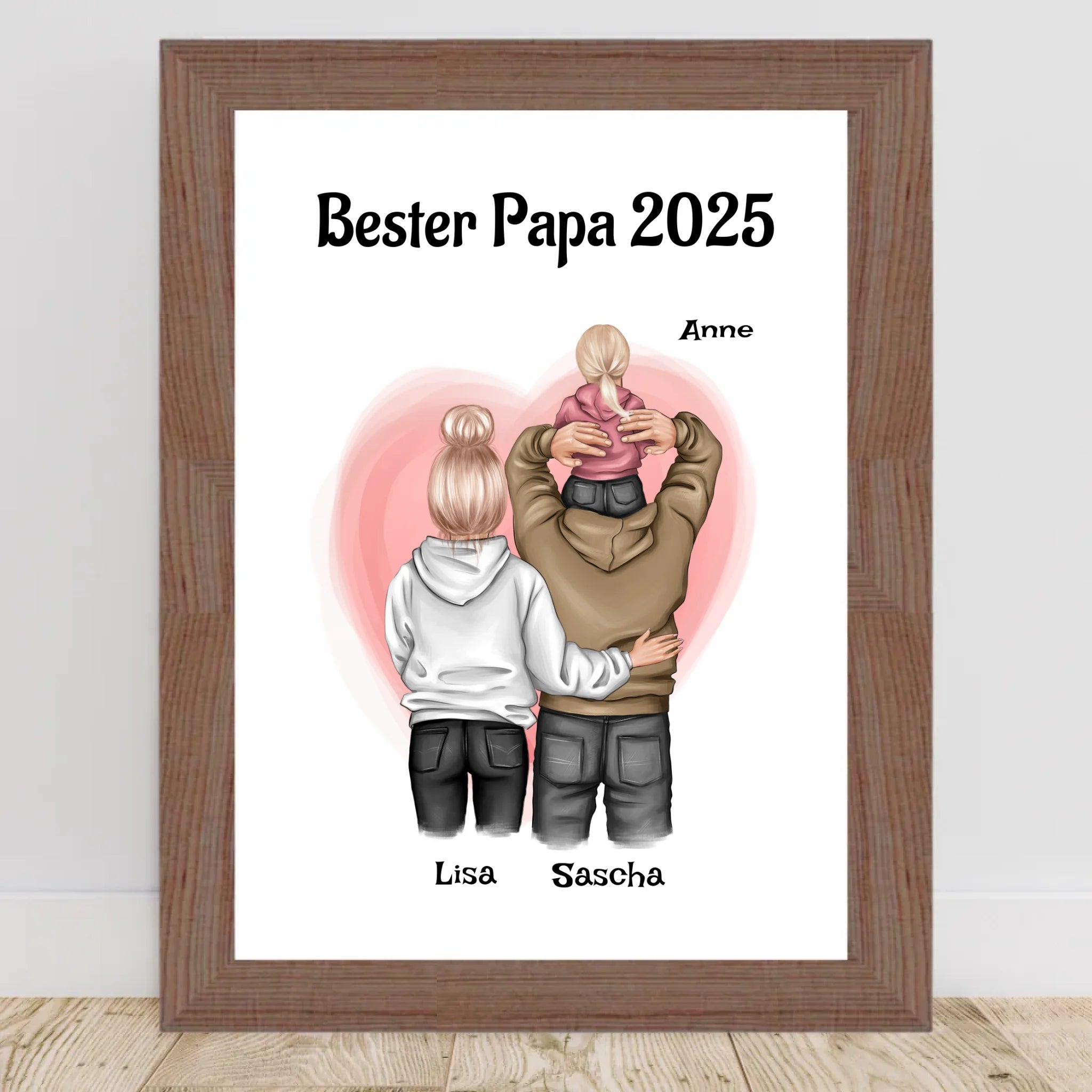 Erster Vatertagsgeschenk Familie Poster personalisiert - Cantty