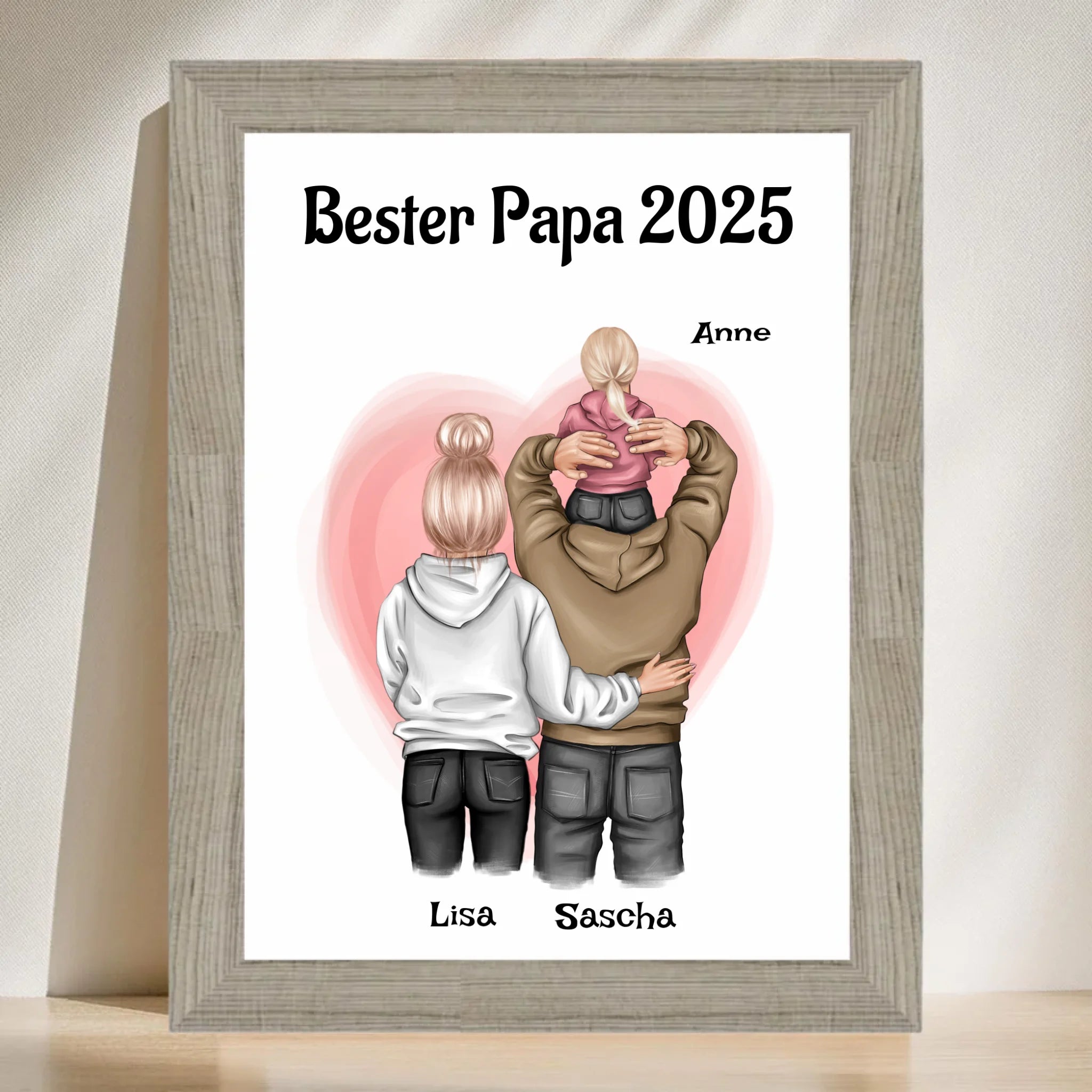 Erster Vatertagsgeschenk Familie Poster personalisiert - Cantty