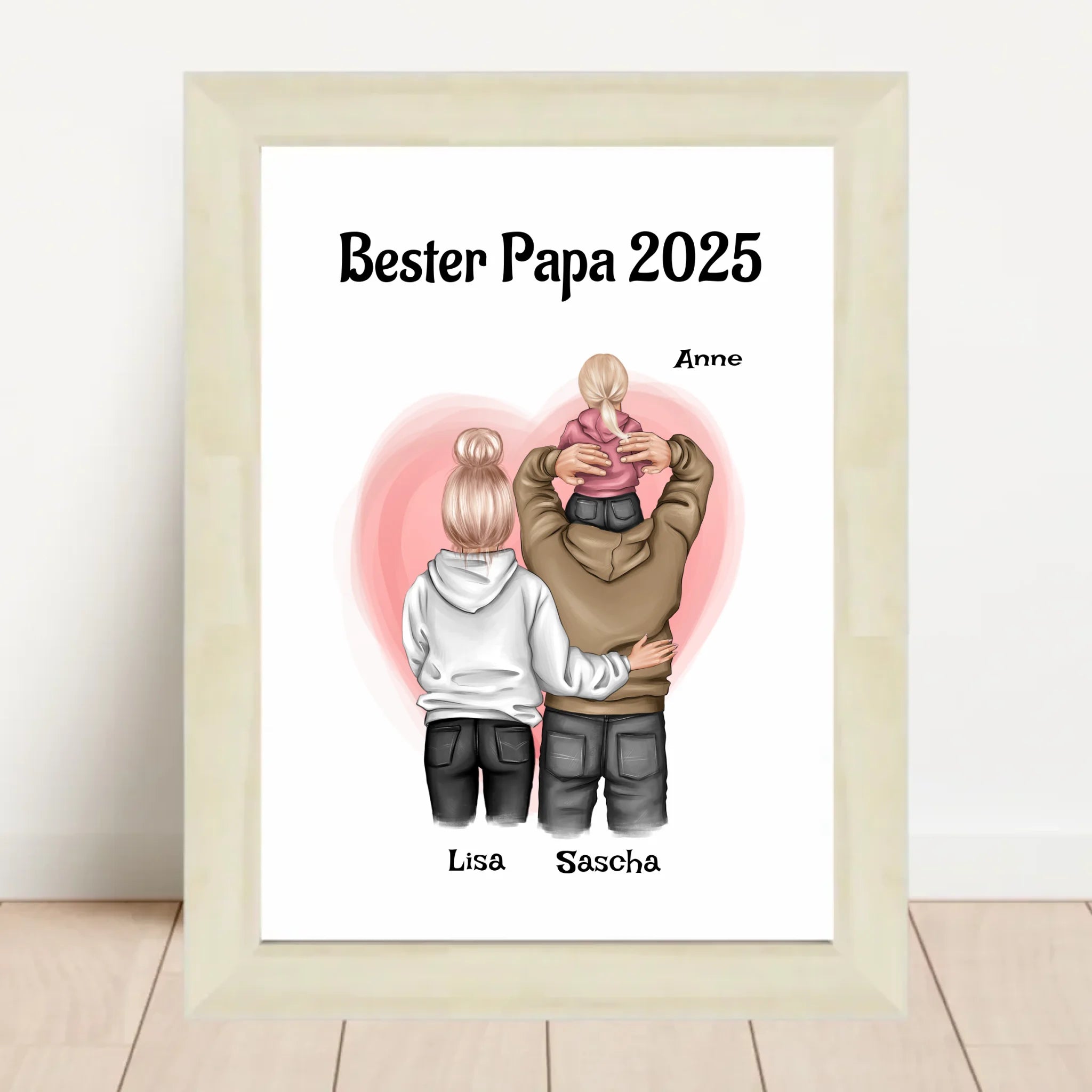 Erster Vatertagsgeschenk Familie Poster personalisiert - Cantty