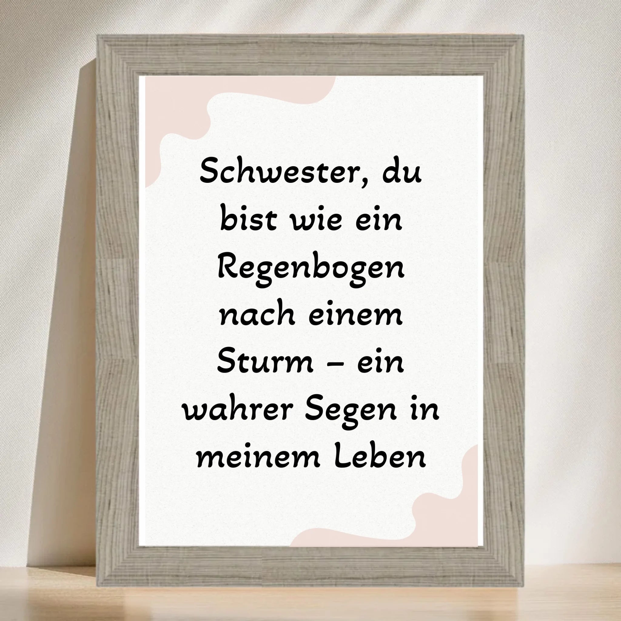 Geschenk für Schwester Poster mit Spruch - Cantty