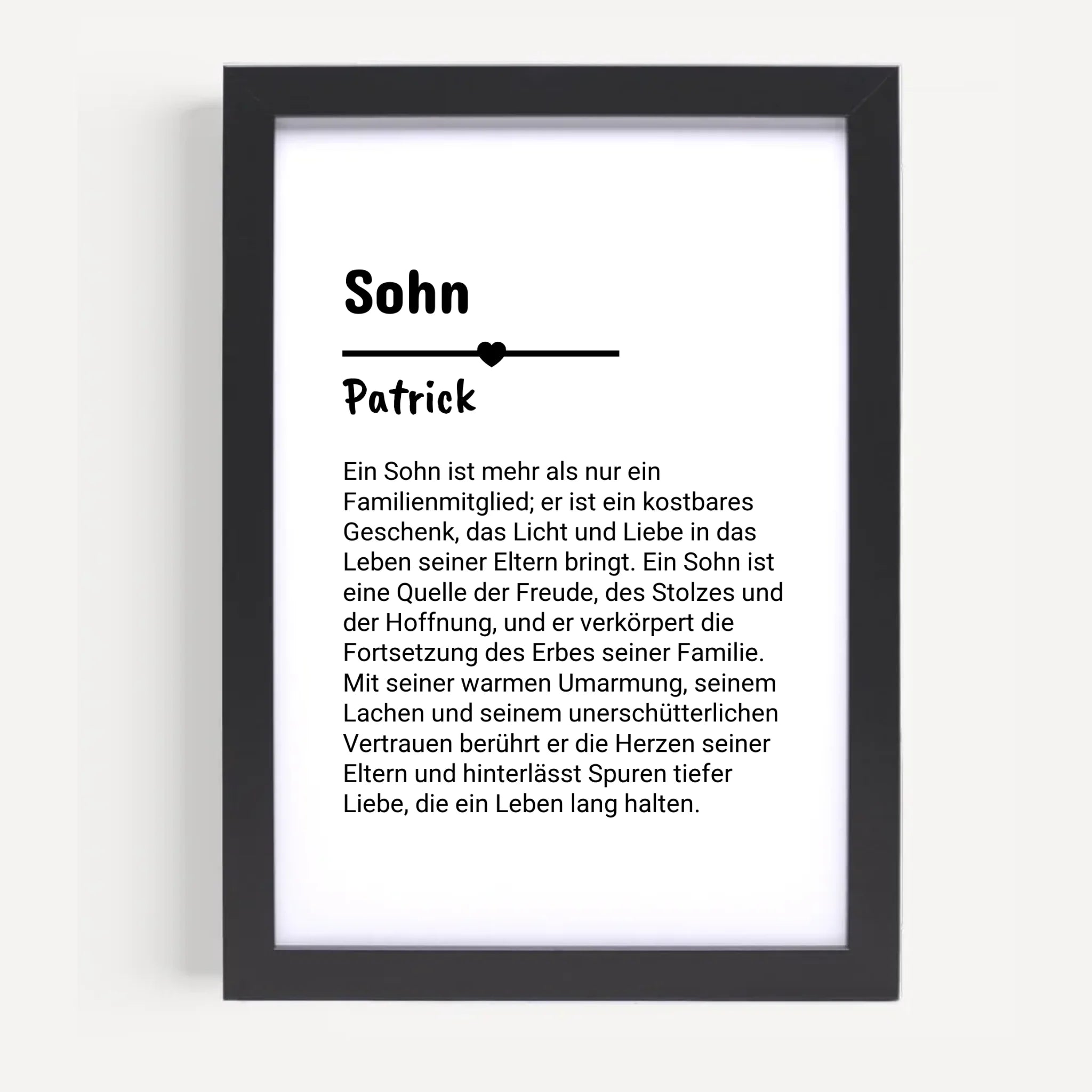 Sohn Definition Poster Geschenk personalisiert - Cantty