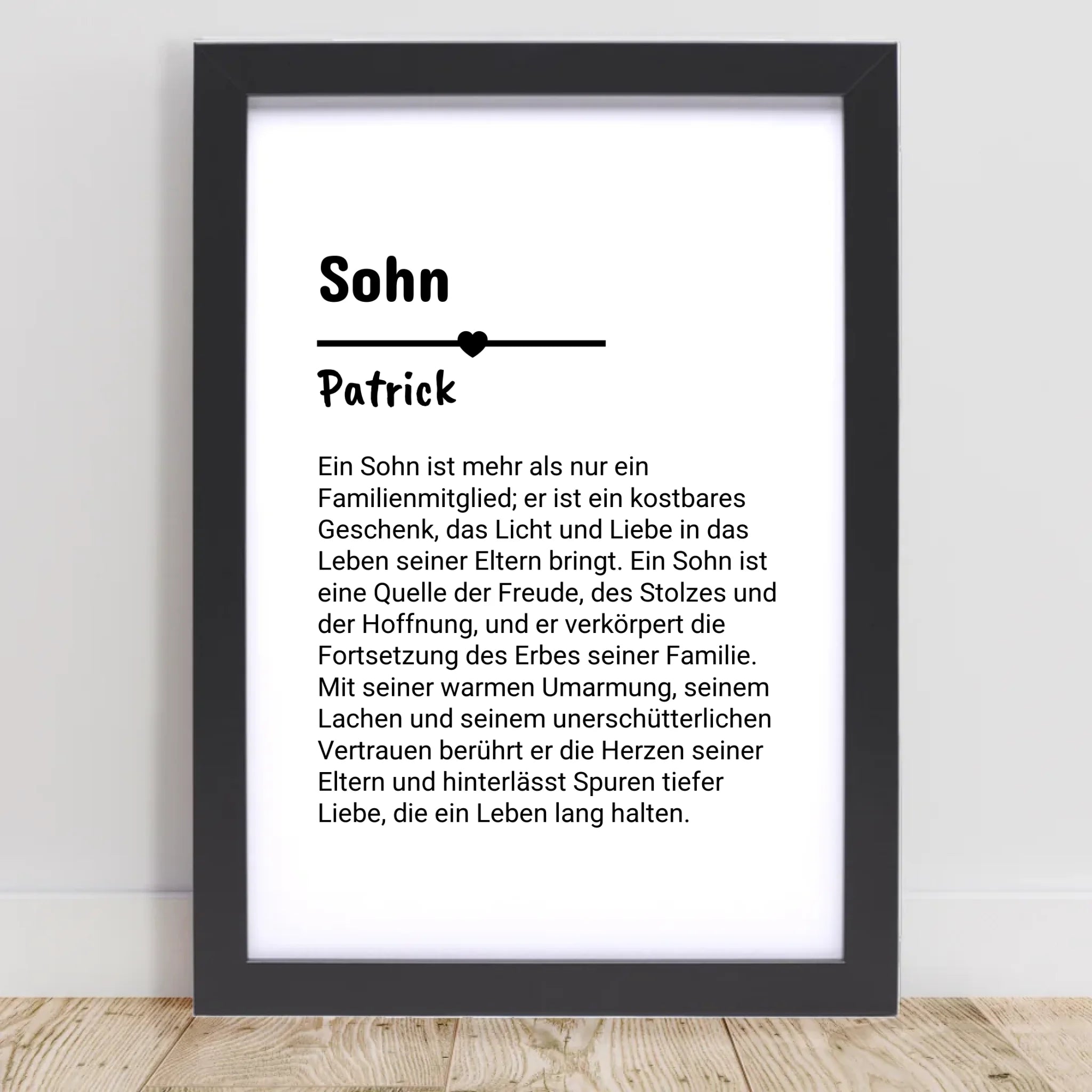 Sohn Definition Poster Geschenk personalisiert - Cantty