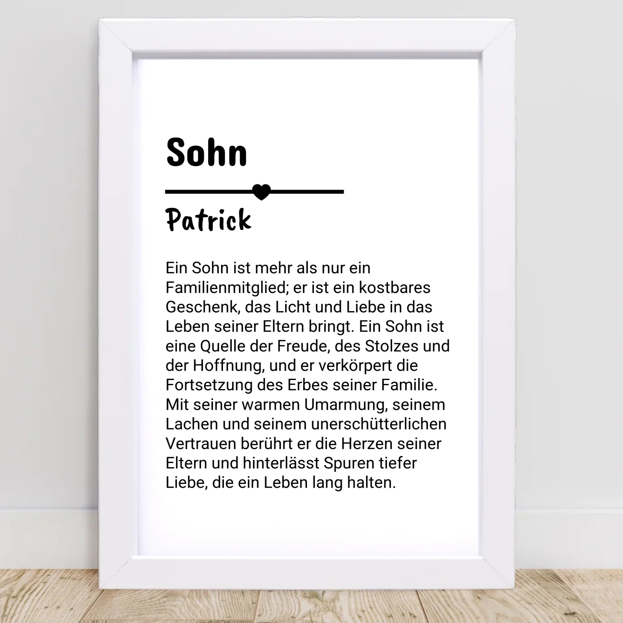 Sohn Definition Poster Geschenk personalisiert - Cantty