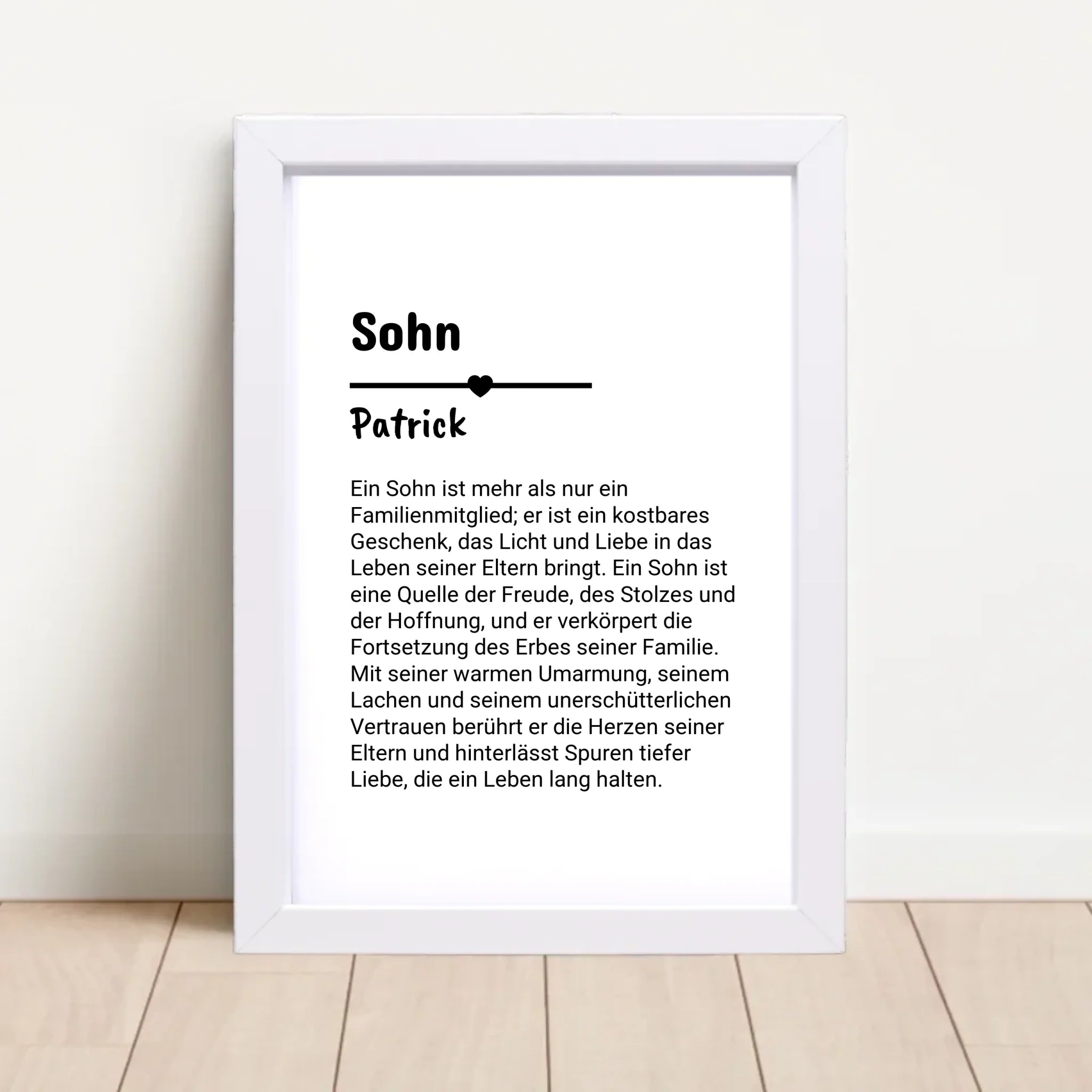 Sohn Definition Poster Geschenk personalisiert - Cantty