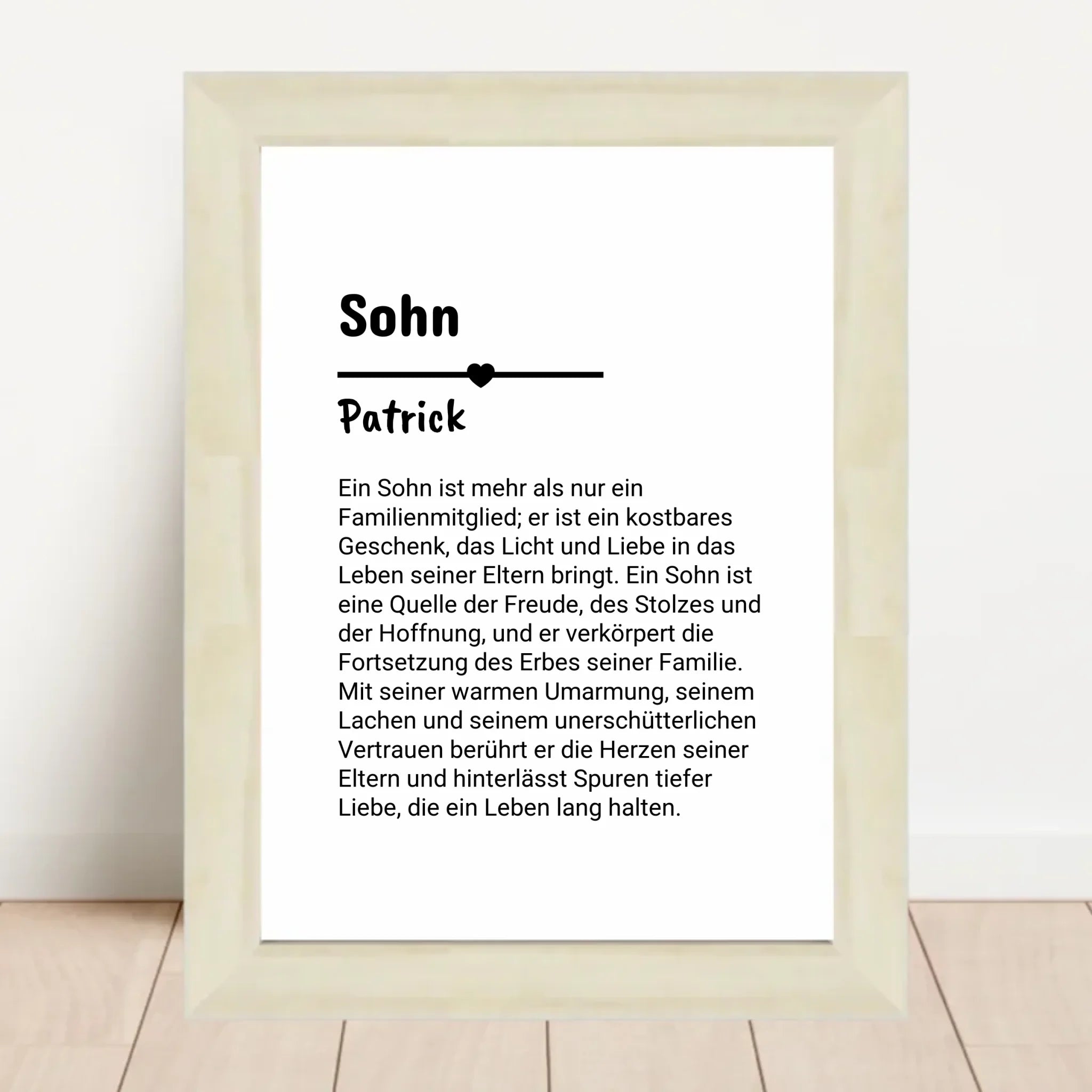 Sohn Definition Poster Geschenk personalisiert - Cantty