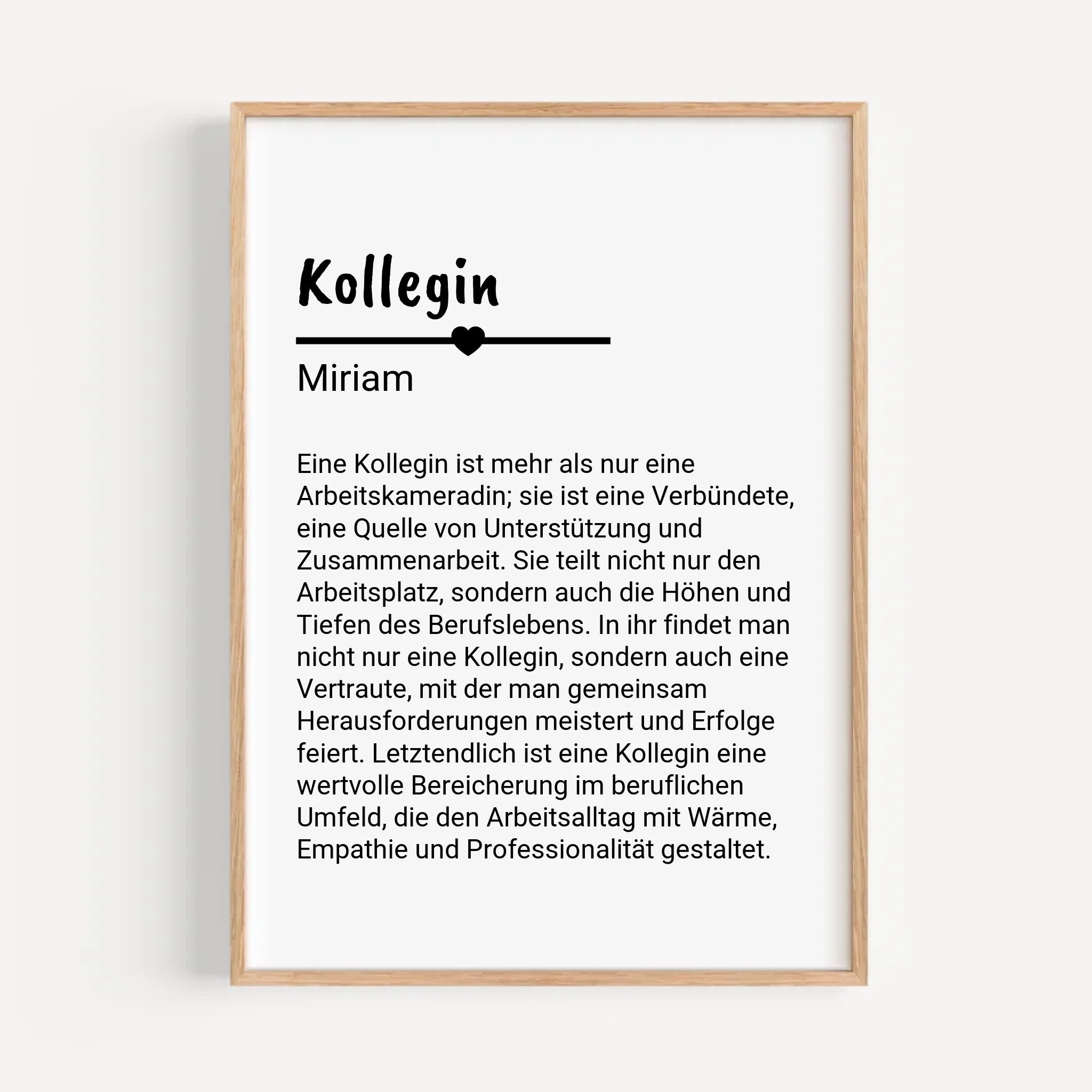 Kollegin Definition Poster Geschenk personalisiert - Cantty
