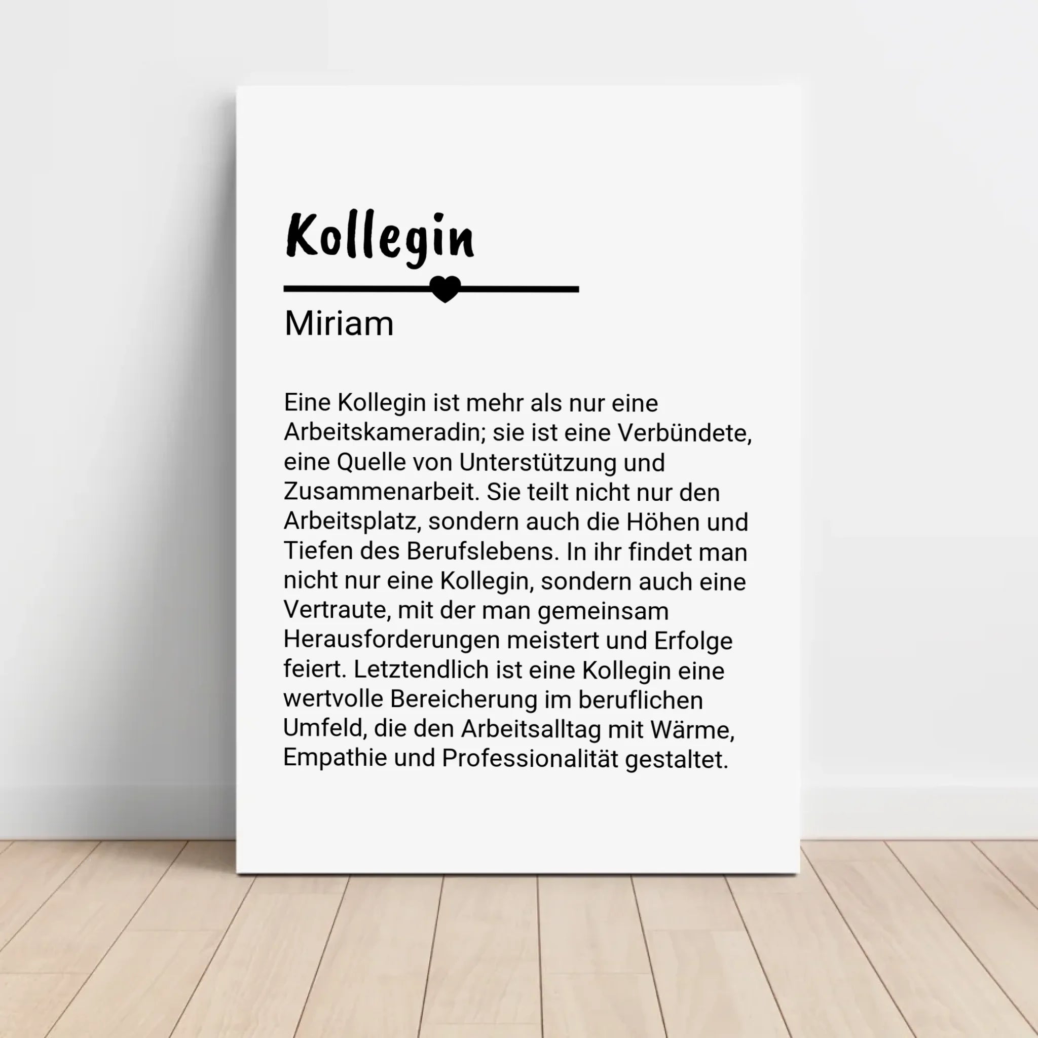 Kollegin Definition Poster Geschenk personalisiert - Cantty