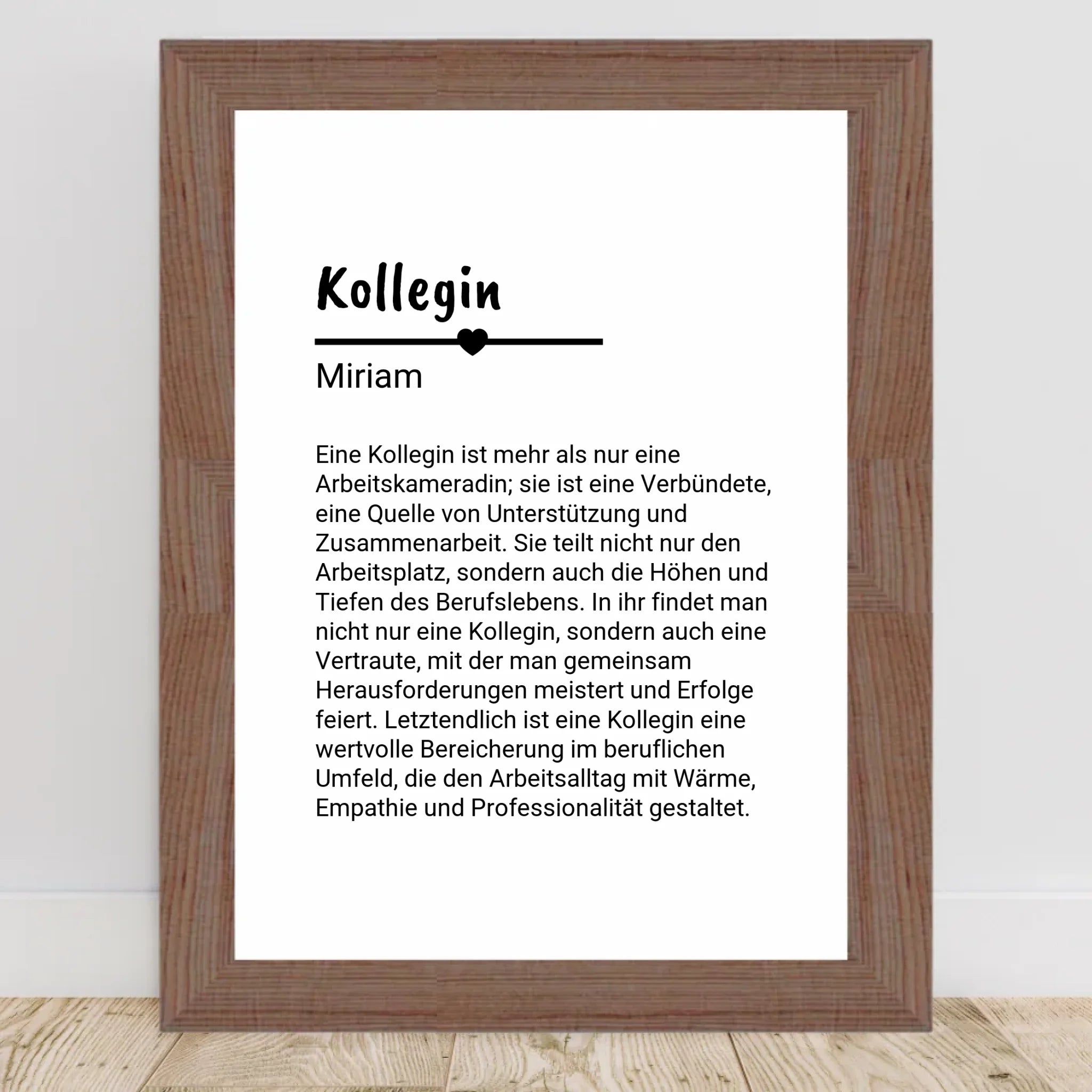 Kollegin Definition Poster Geschenk personalisiert - Cantty