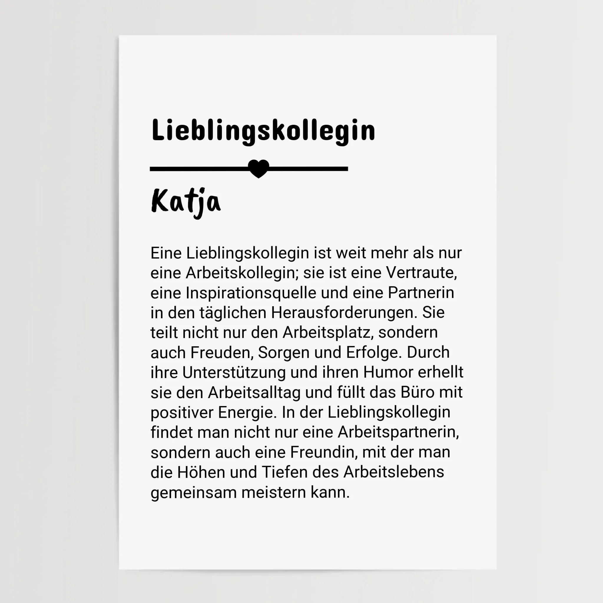 Lieblingskollegin Definition Poster personalisiert - Cantty