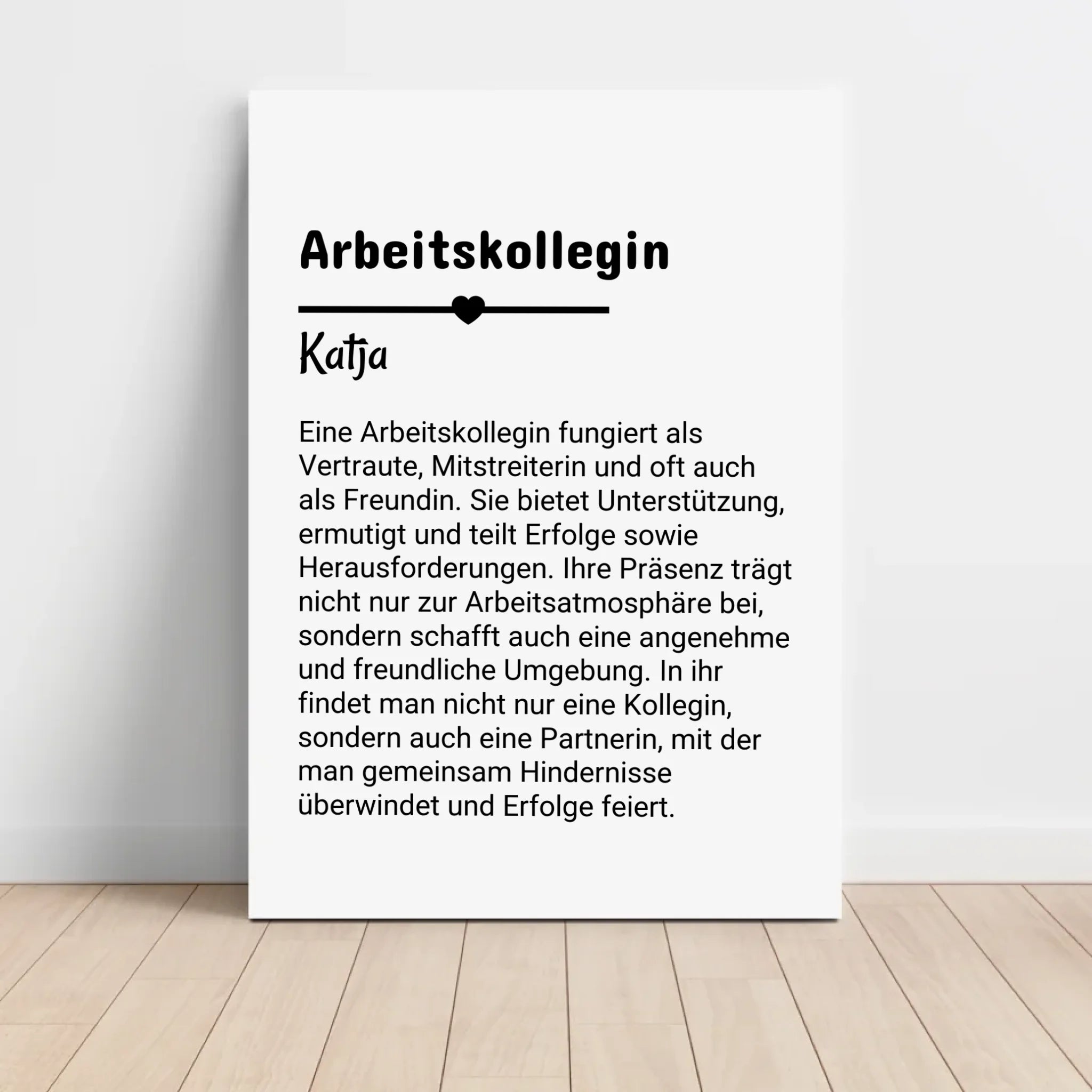 Arbeitskollegin Definition Poster Geschenk personalisiert - Cantty