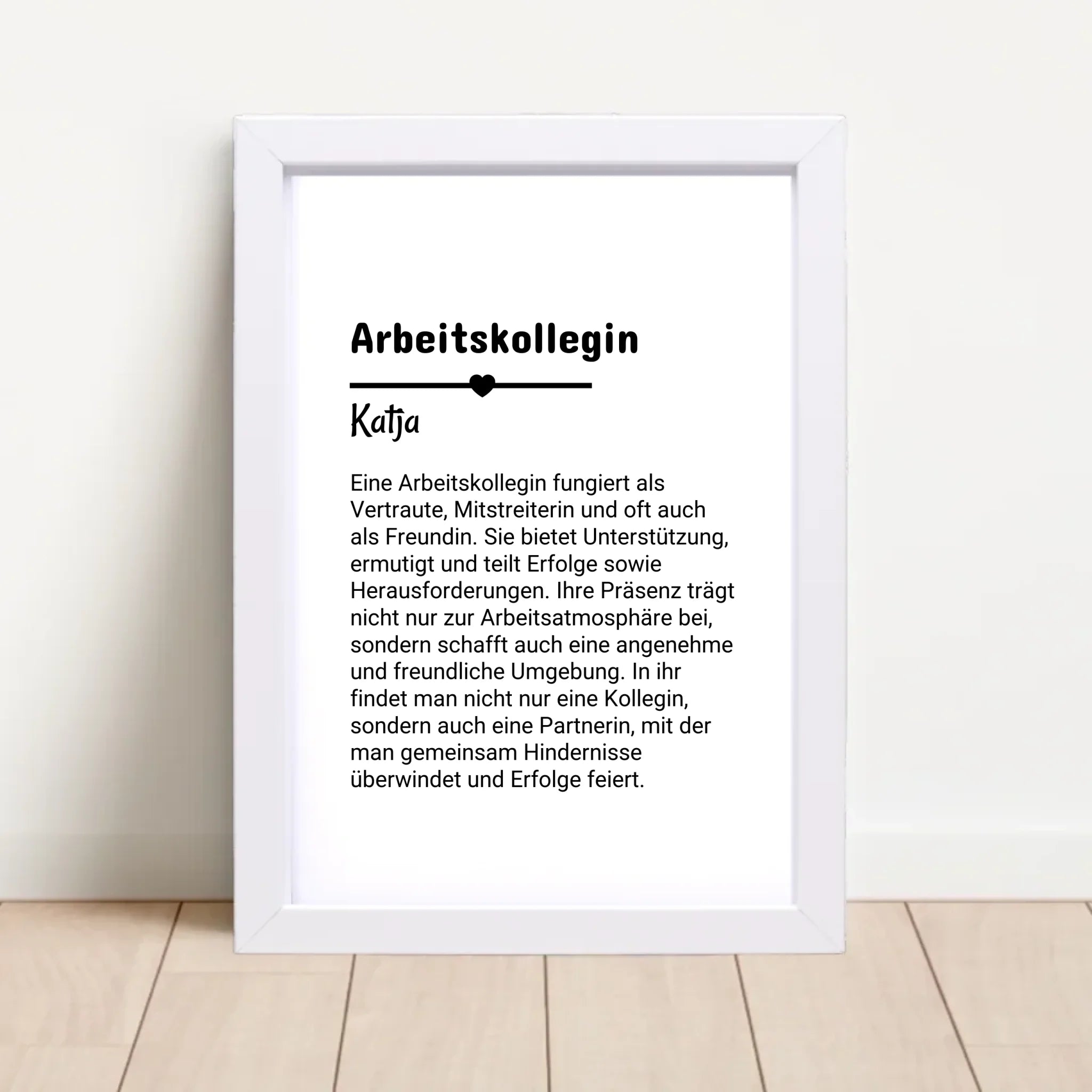 Arbeitskollegin Definition Poster Geschenk personalisiert - Cantty