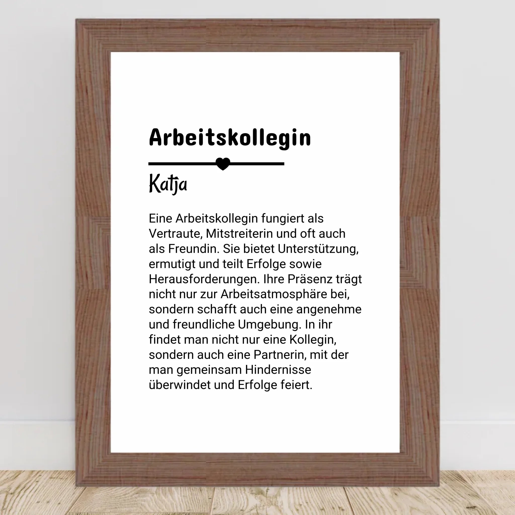 Arbeitskollegin Definition Poster Geschenk personalisiert - Cantty