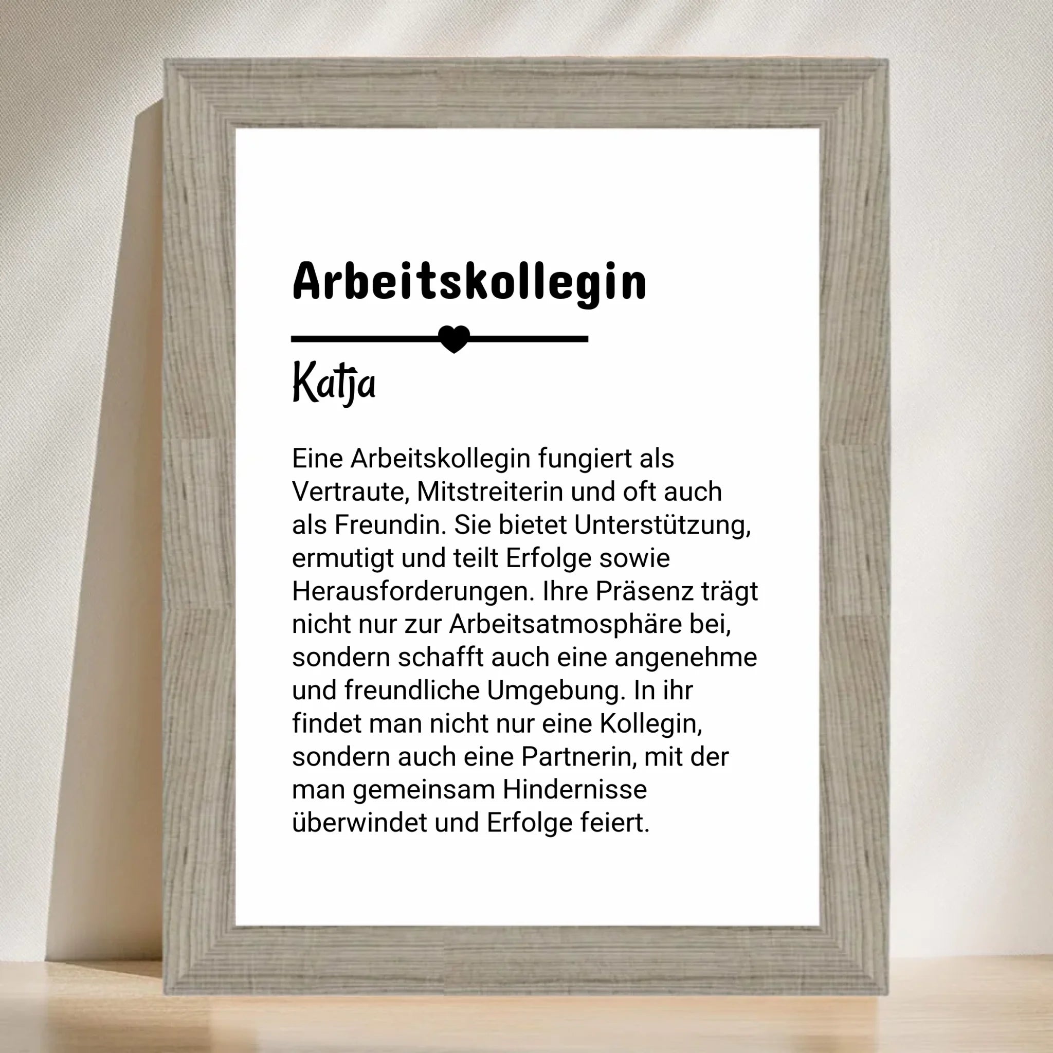 Arbeitskollegin Definition Poster Geschenk personalisiert - Cantty