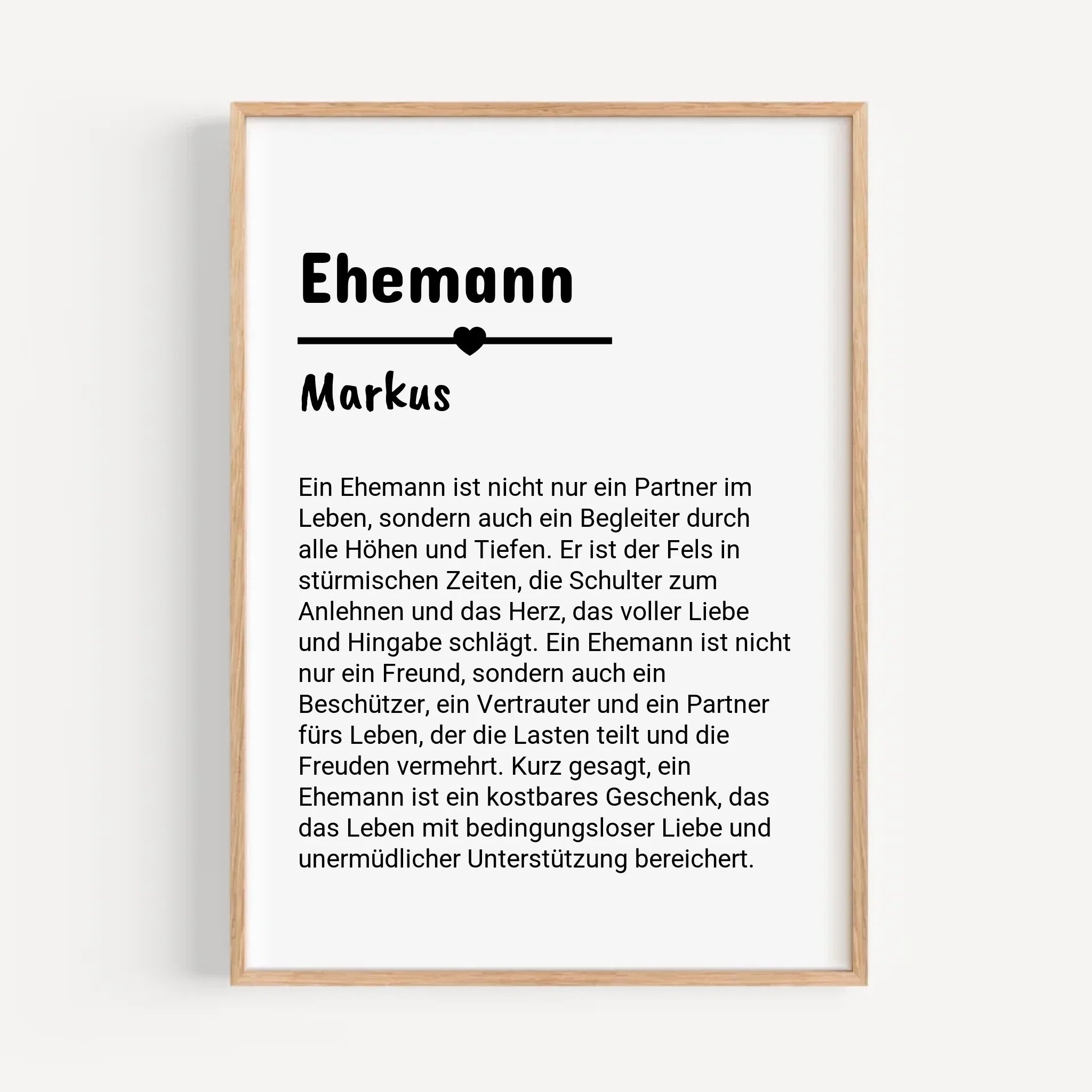 Ehemann Definition Poster Geschenk personalisiert - Cantty